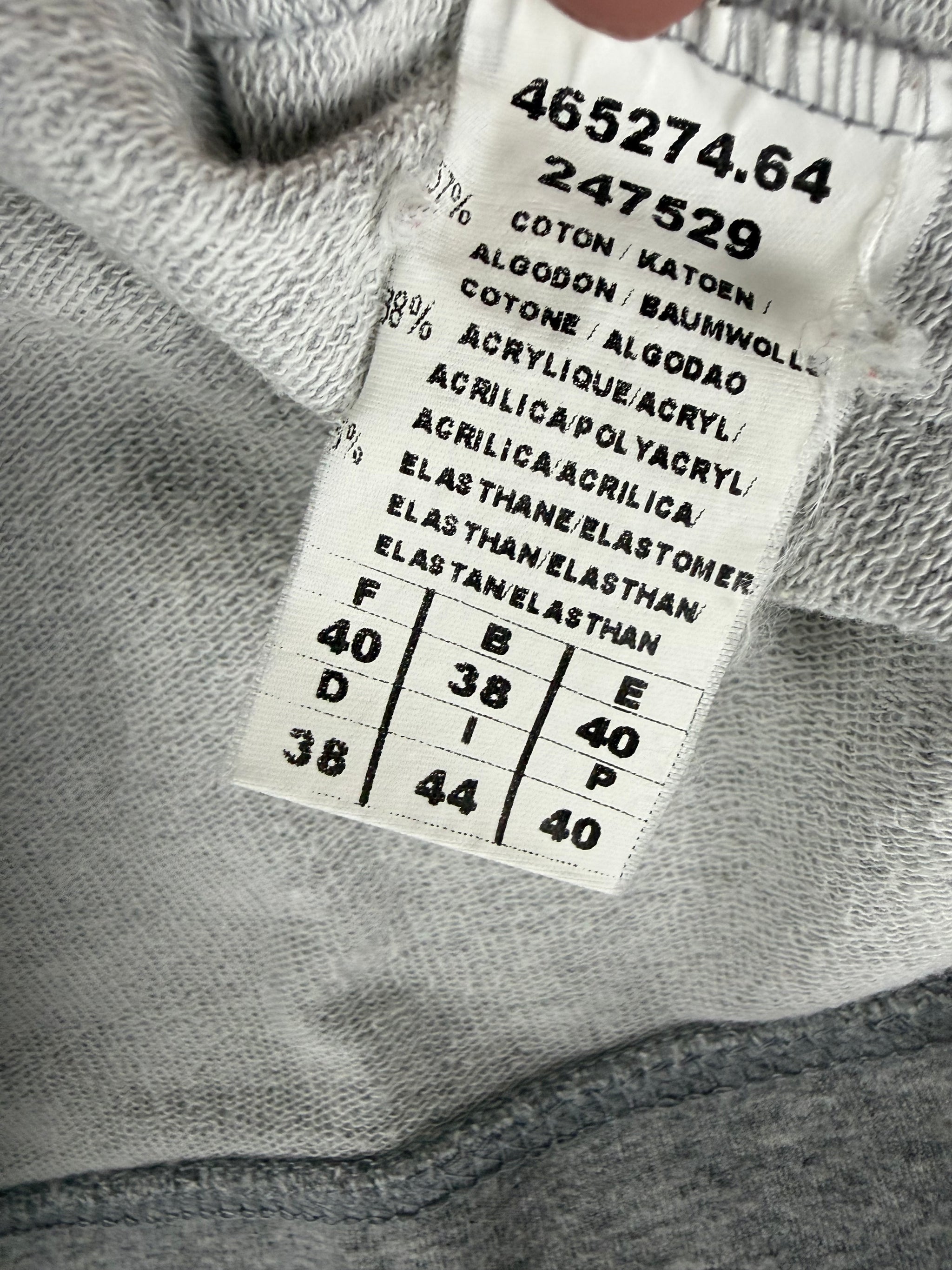 Grey asymmetric zip up cotton hoodie (L)