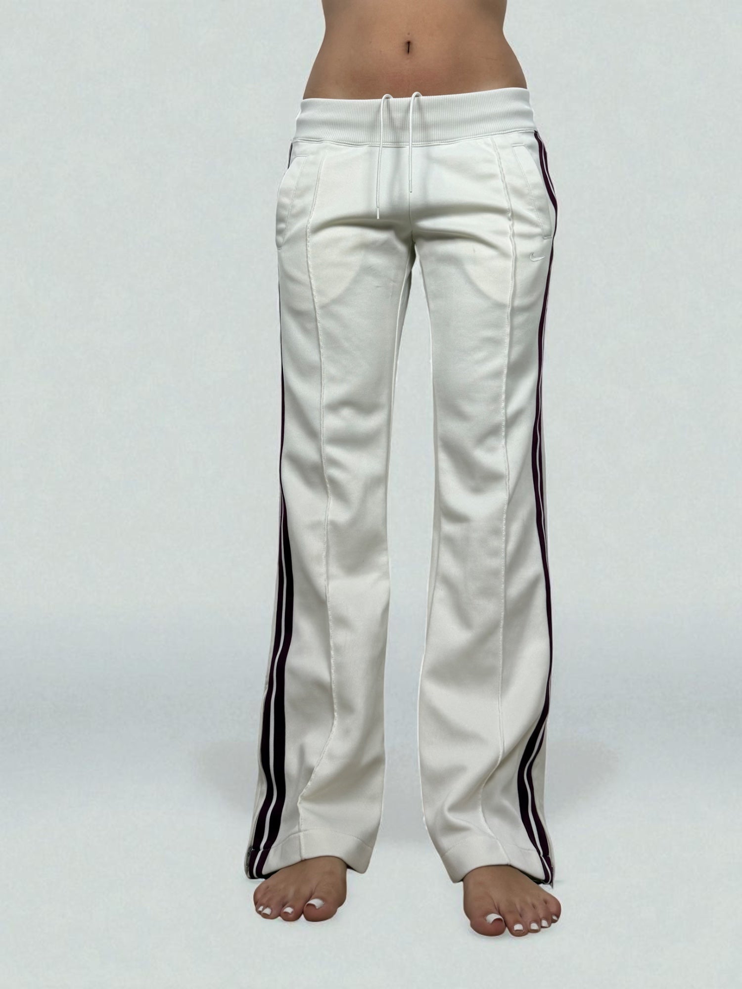 White low rise flare joggers (S)