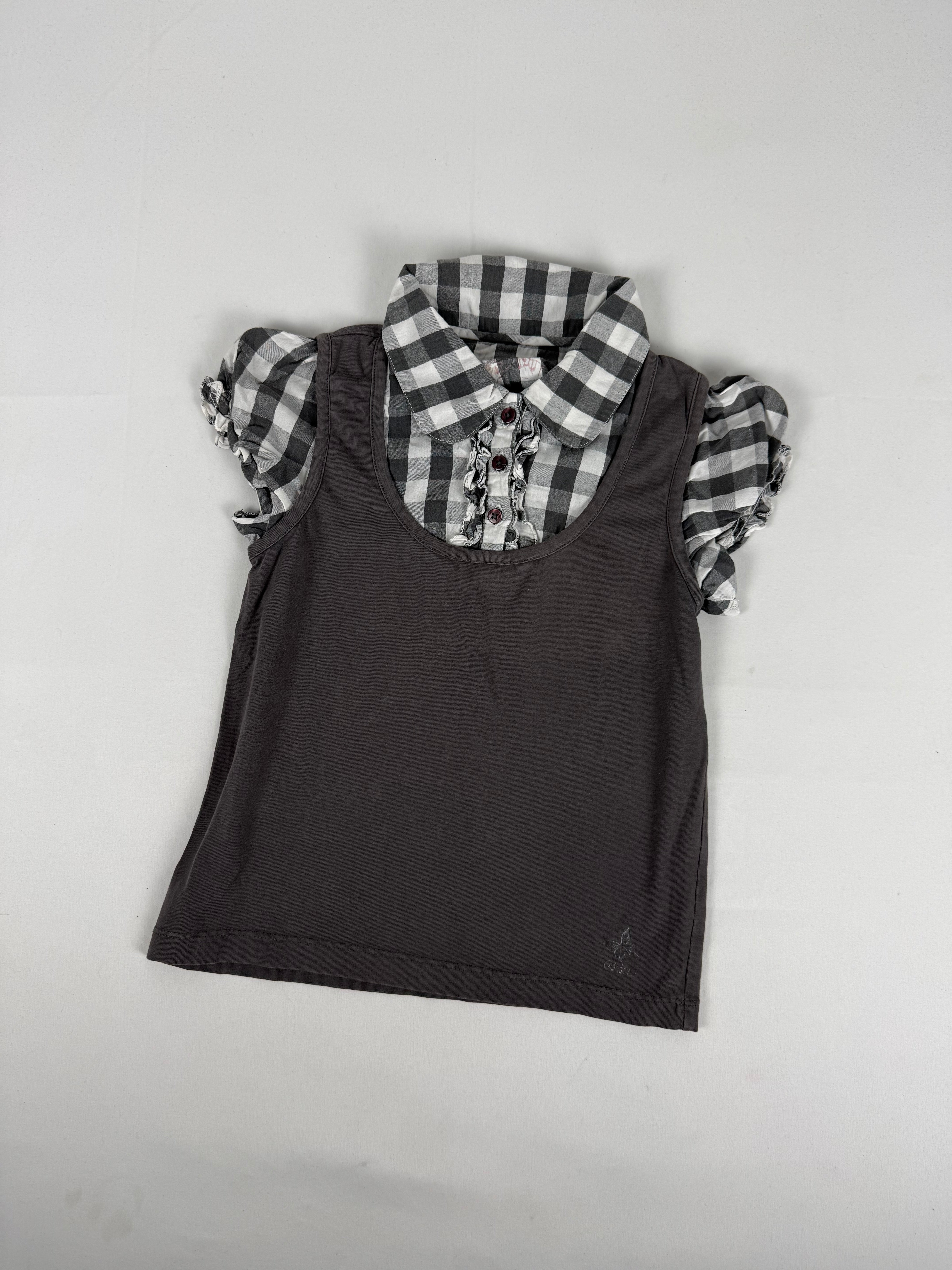 Grey cotton tight fit top (XXS)
