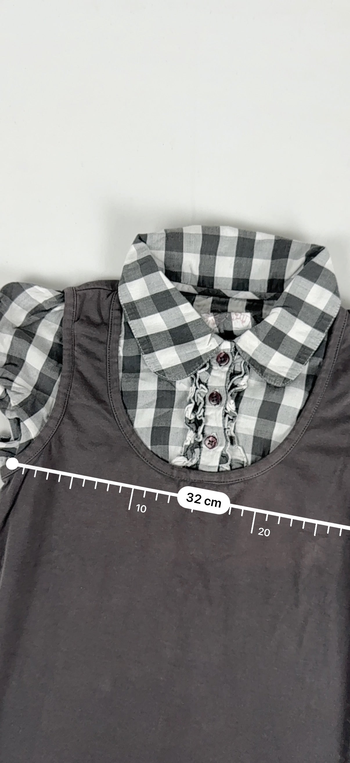 Grey cotton tight fit top (XXS)