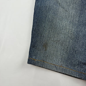 Blue denim low rise mid short (M)