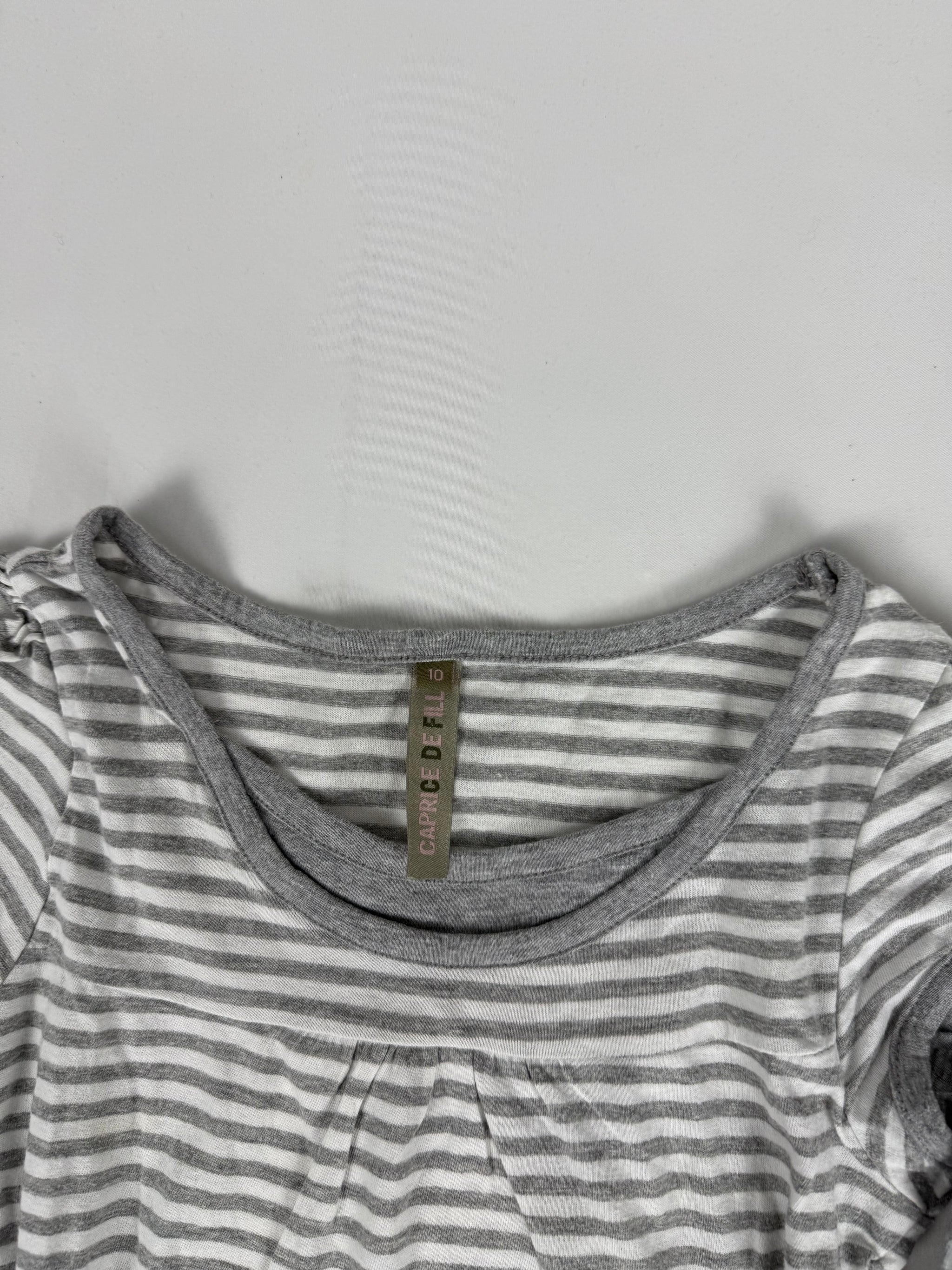 Grey striped 2 in 1 long sleeves top (XS)