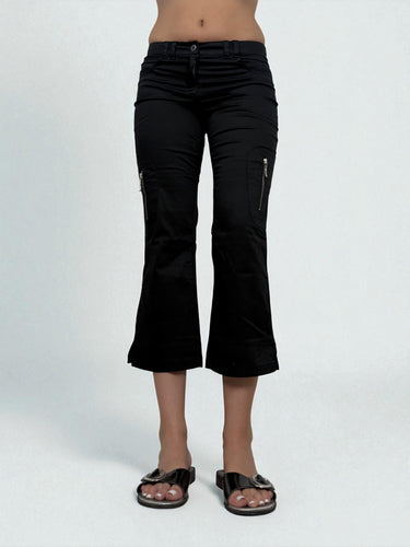 Black low rise capri pants (S)