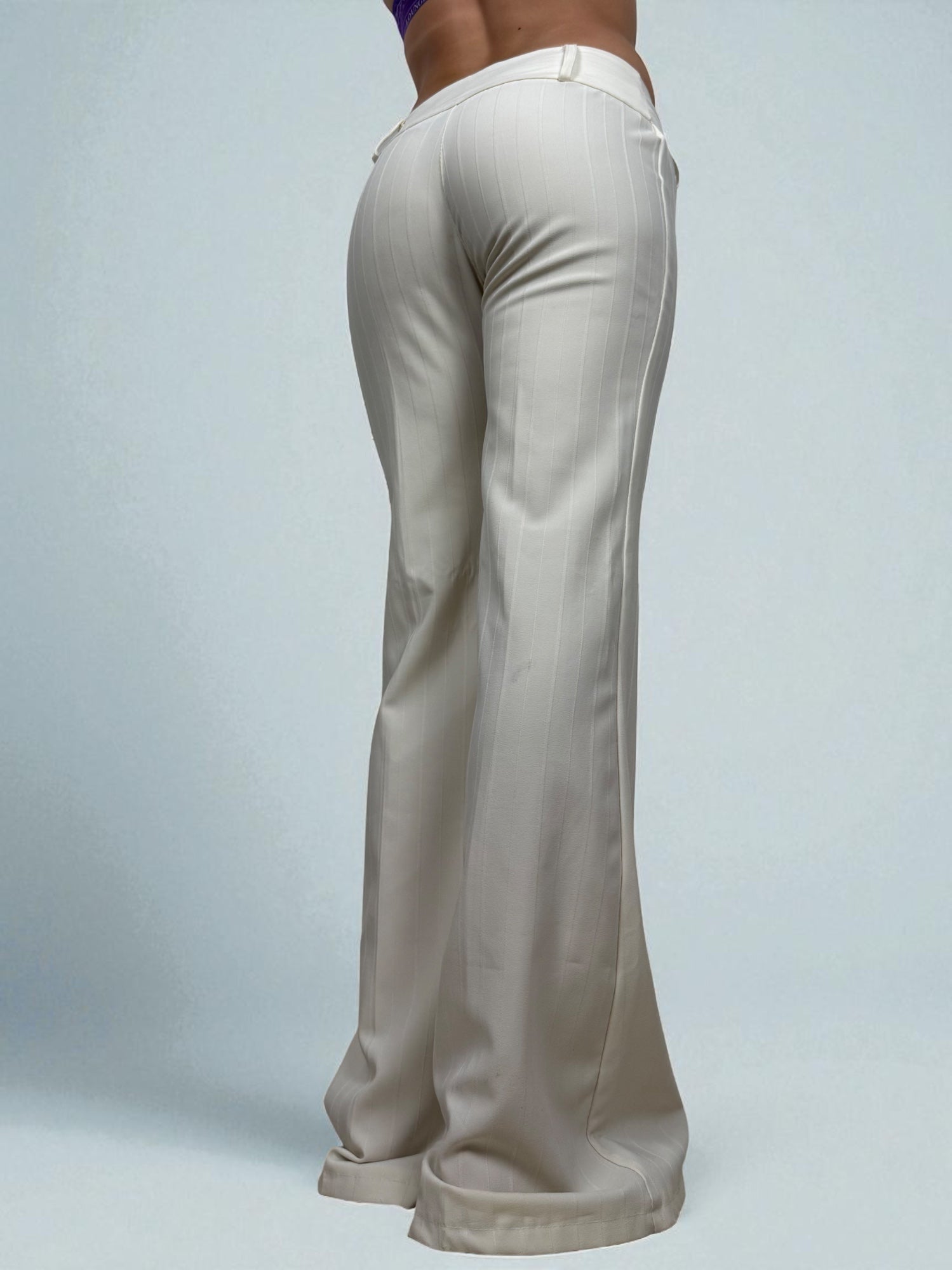 White low rise office pants (S)