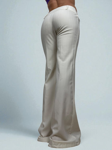 White low rise office pants (S)