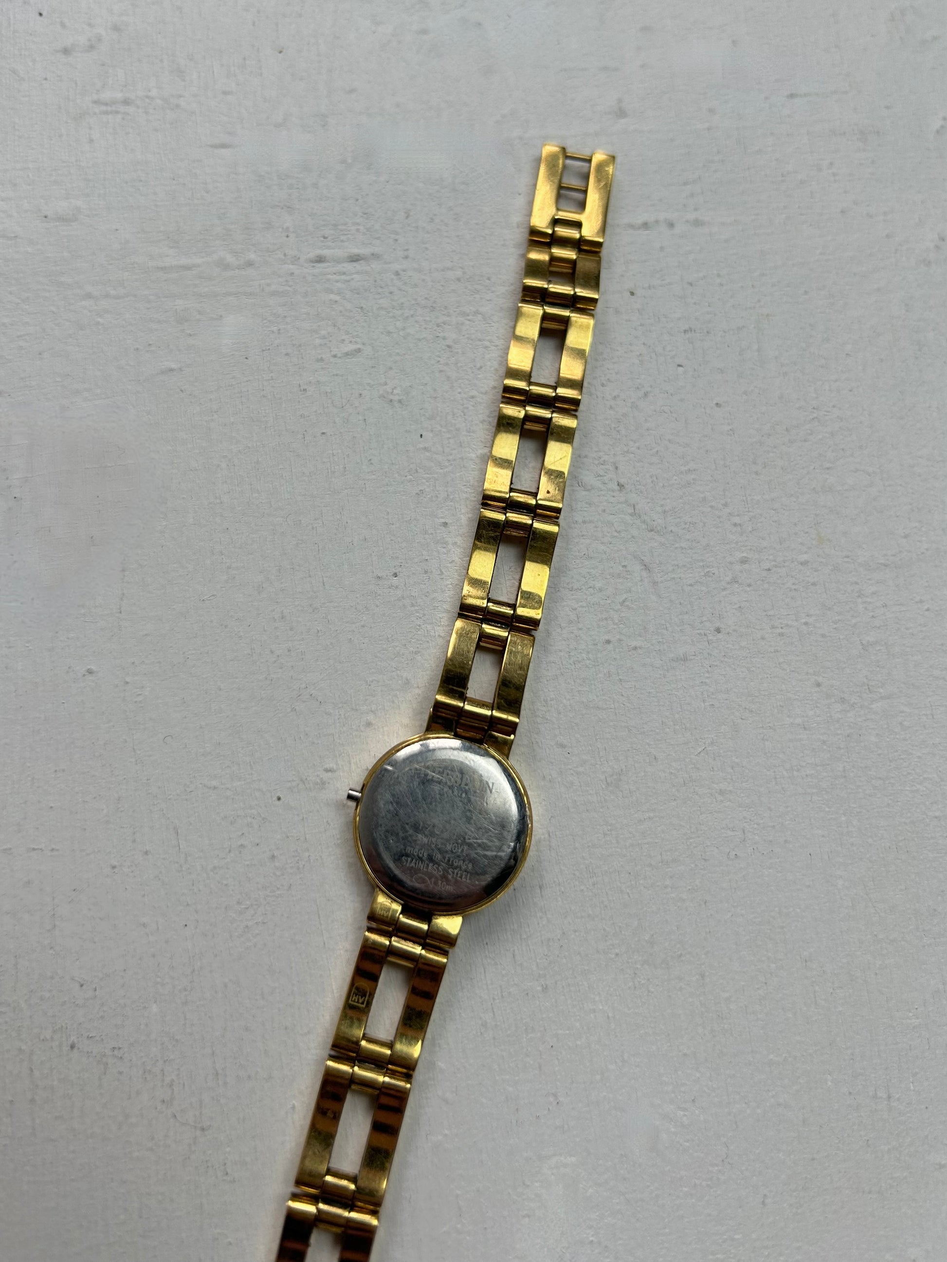 Vintage stainless steel silver adjustable bracelet watch jewelry