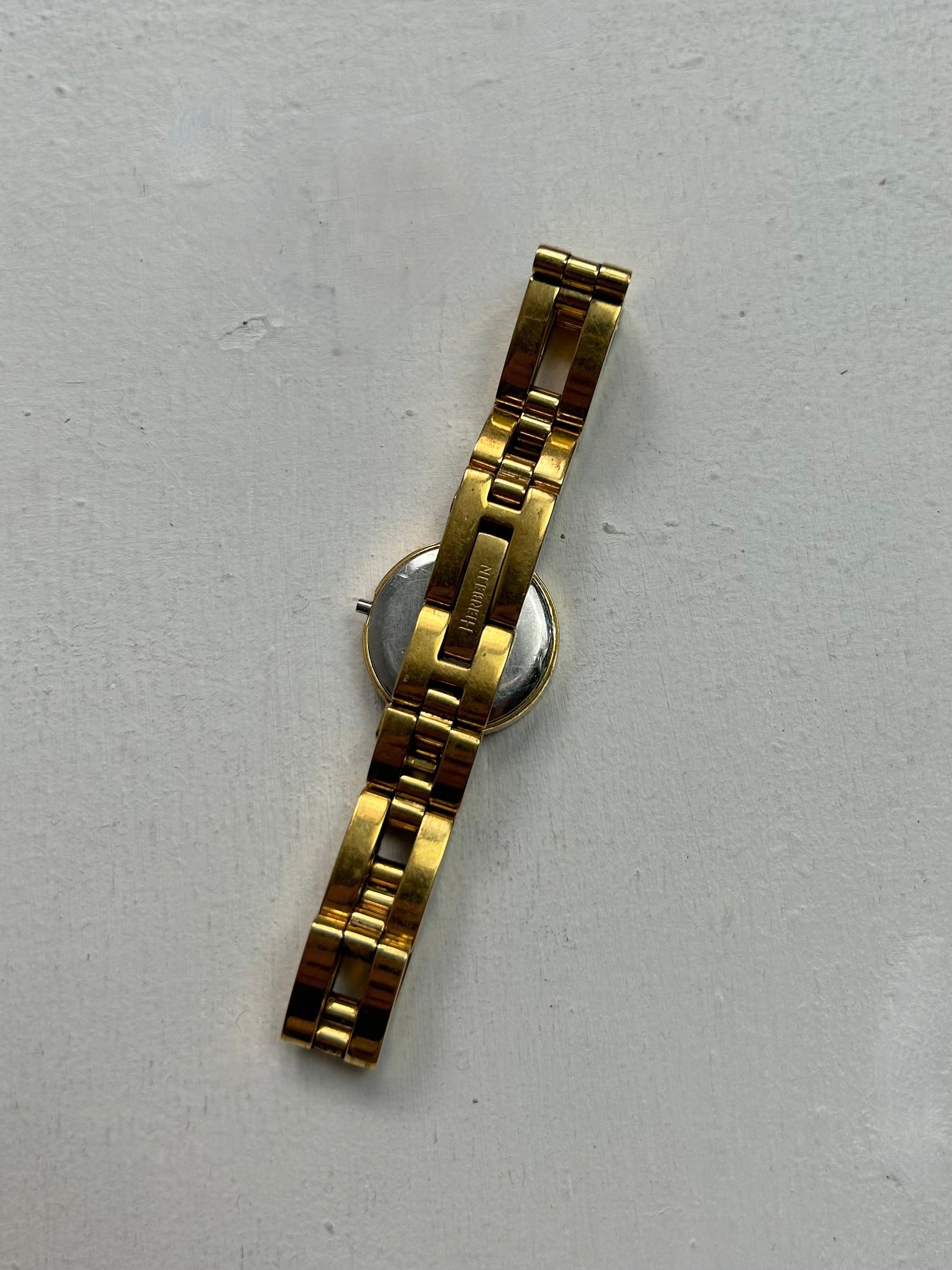 Vintage stainless steel silver adjustable bracelet watch jewelry