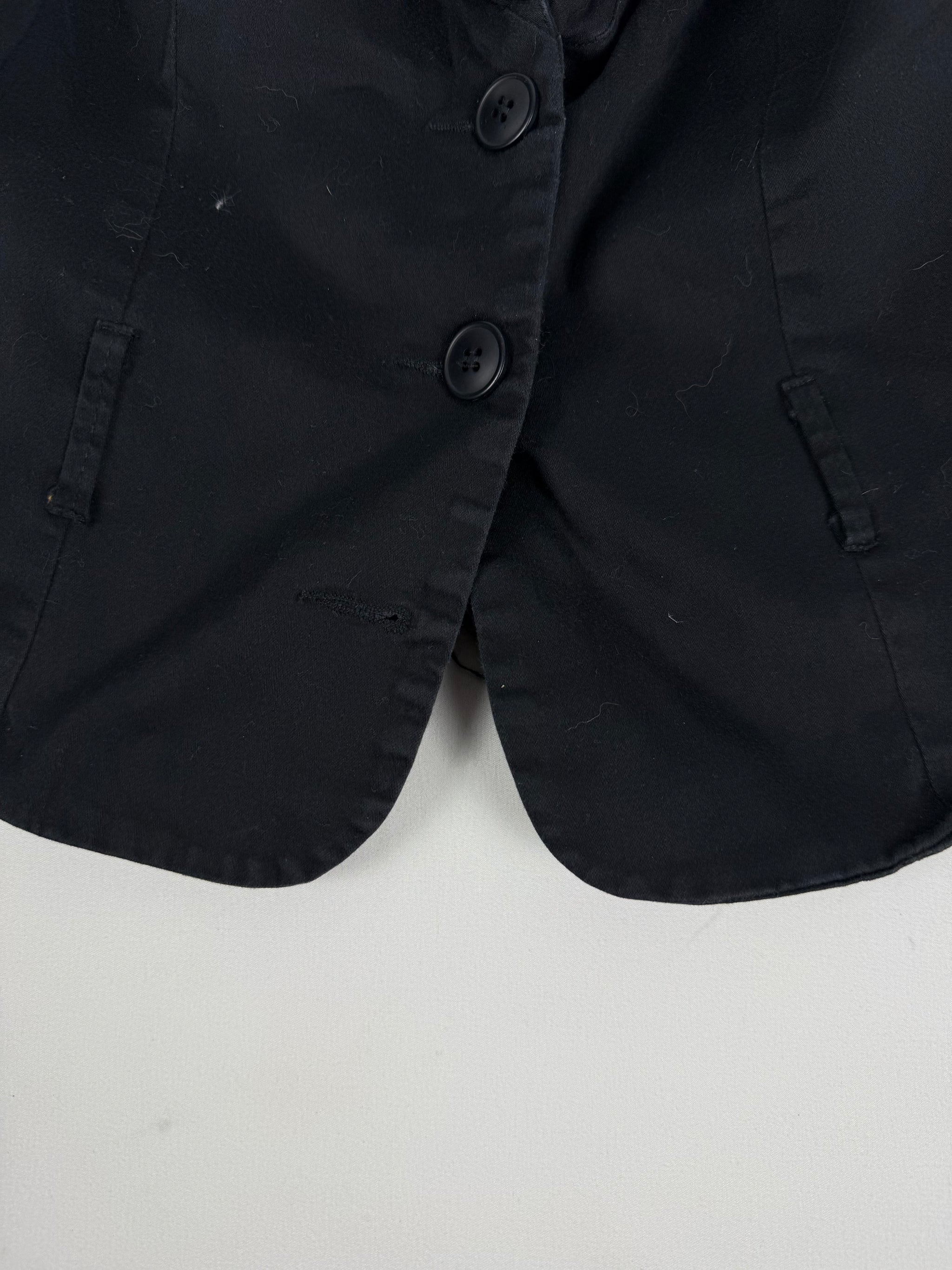 Black waistcoat cotton top (S)