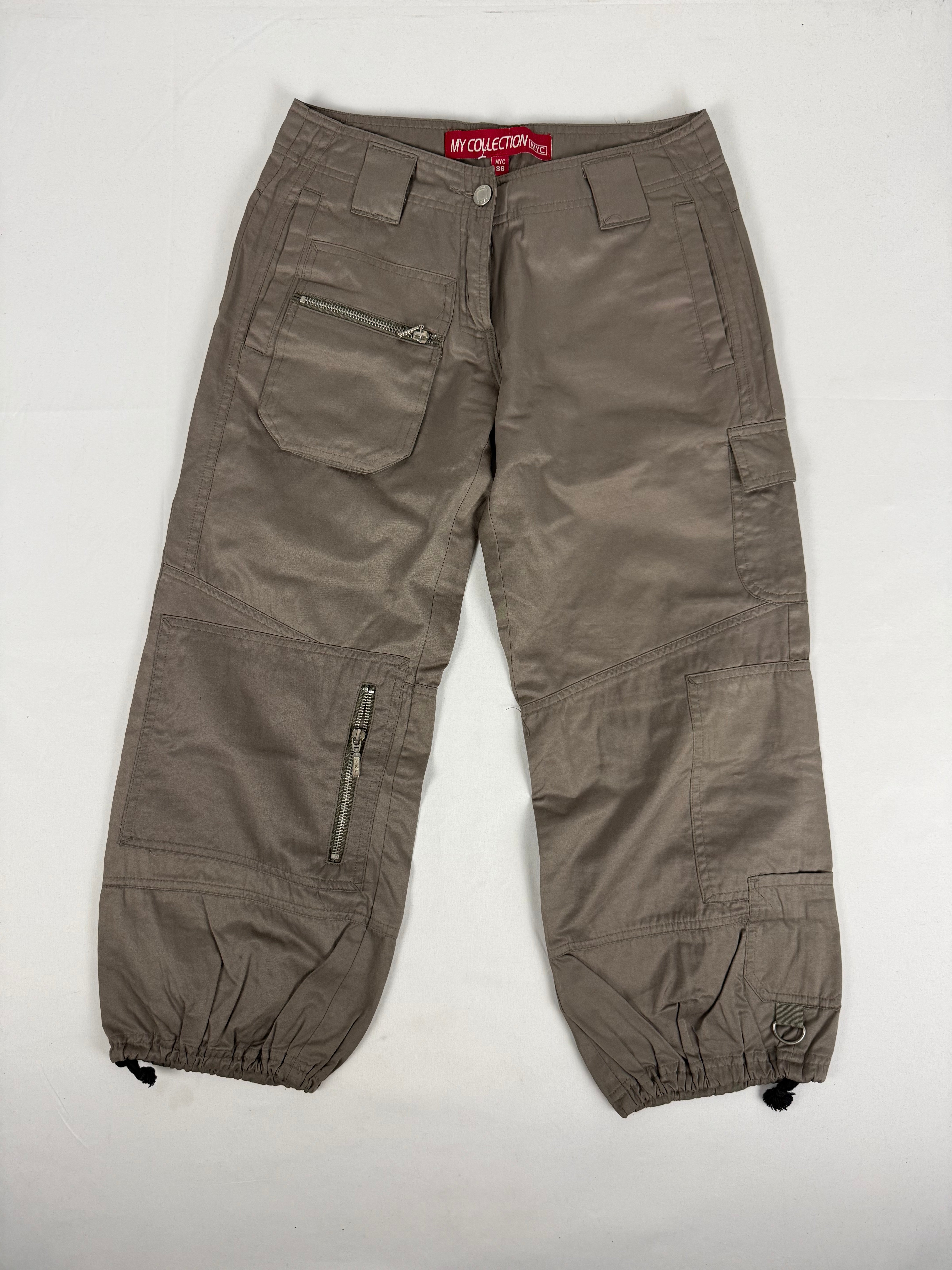Khaki low waist capri pants (S)