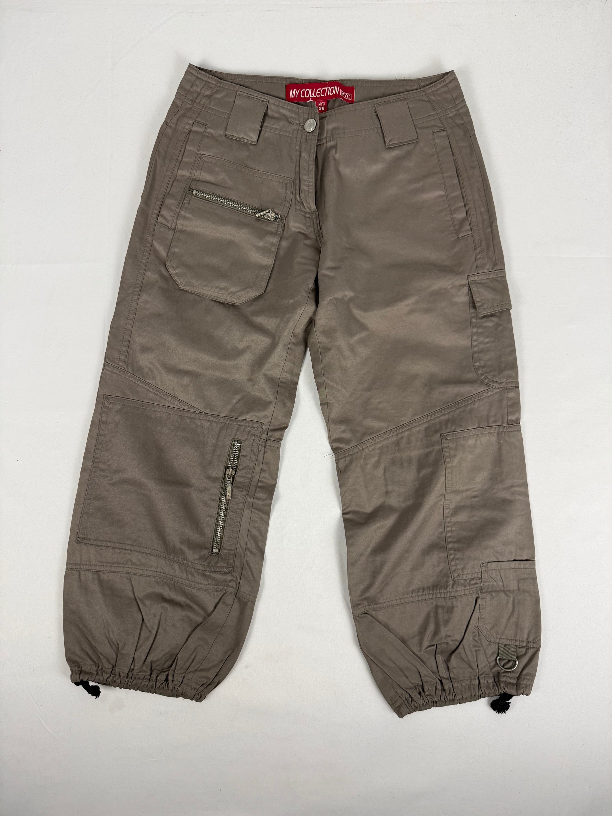 Khaki low waist capri pants (S)