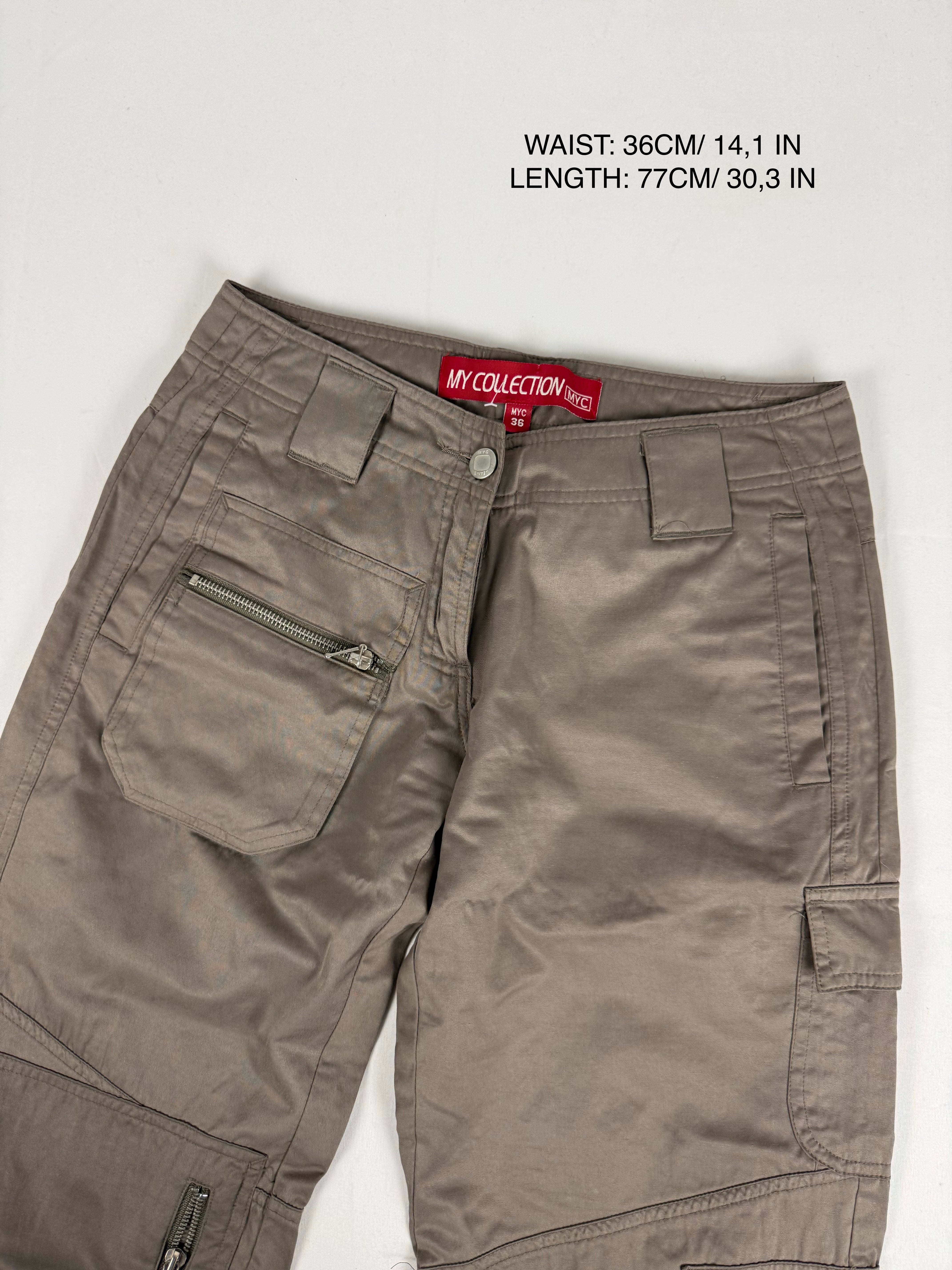 Khaki low waist capri pants (S)