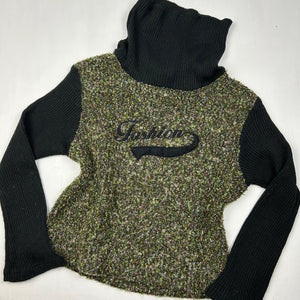 Khaki turtleneck jumper (XS)