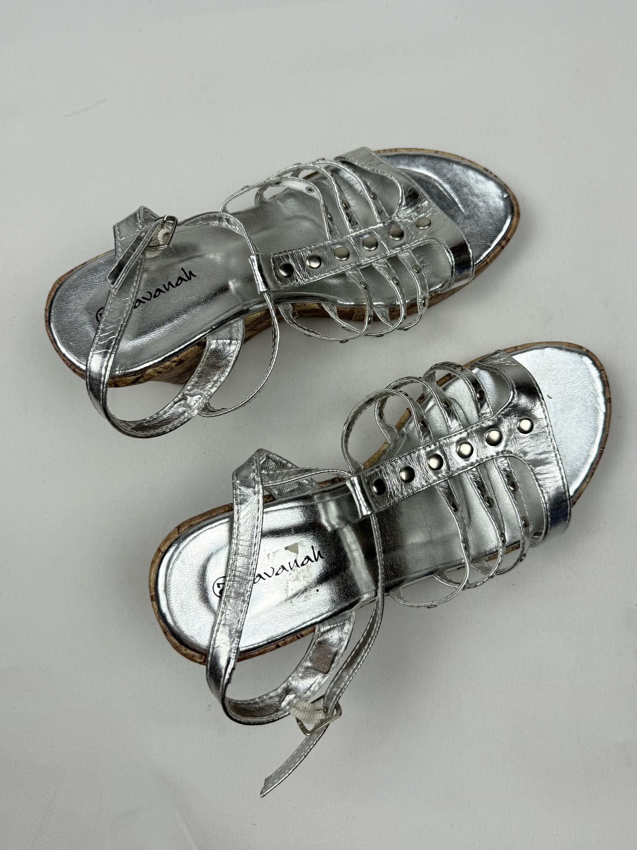 Silver wedge heels (37)