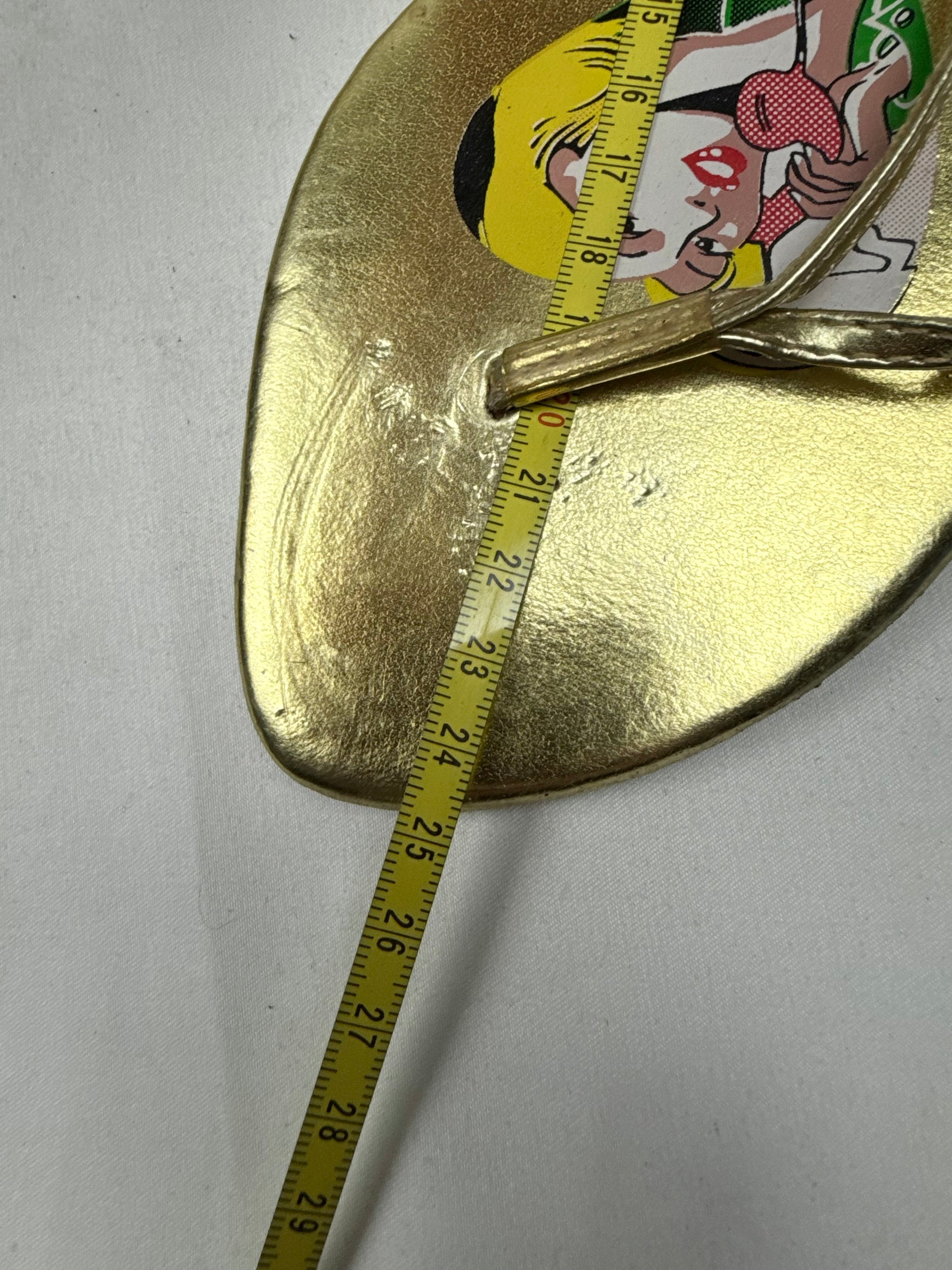 Gold flip flops thongs mules (38)