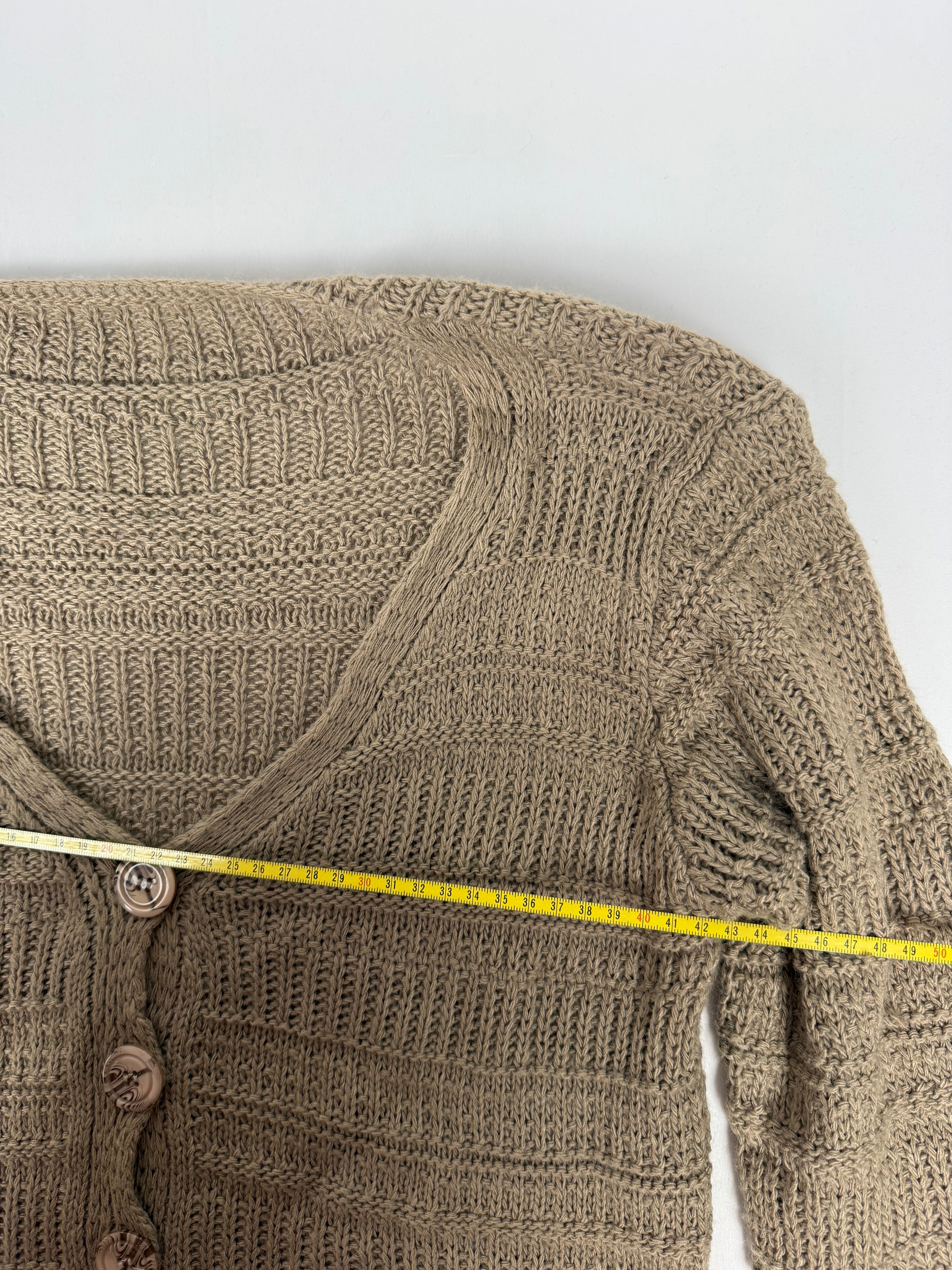 Beige buttons up wool cardigan (XL)