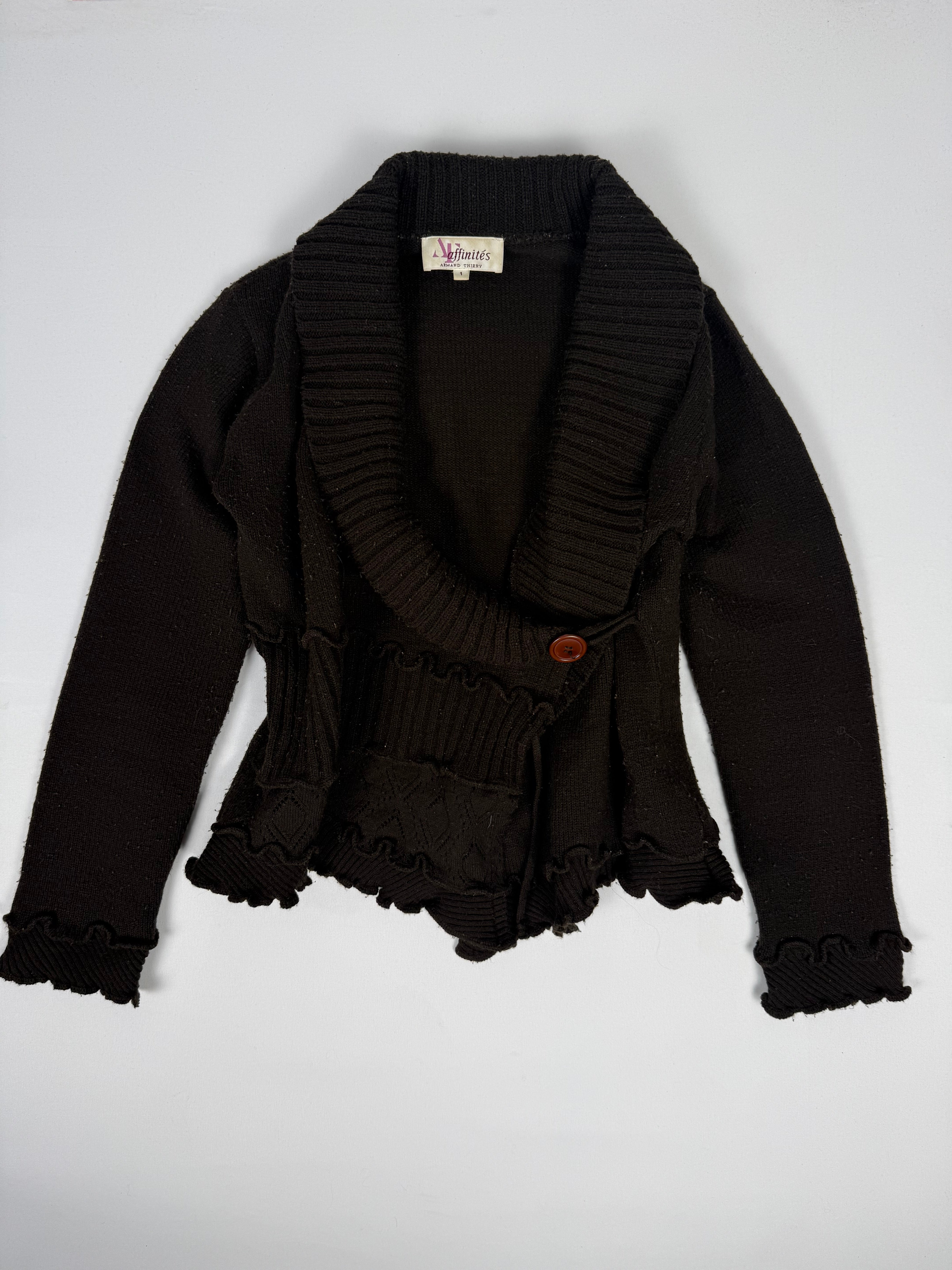 Brown cardigan jumper (M)