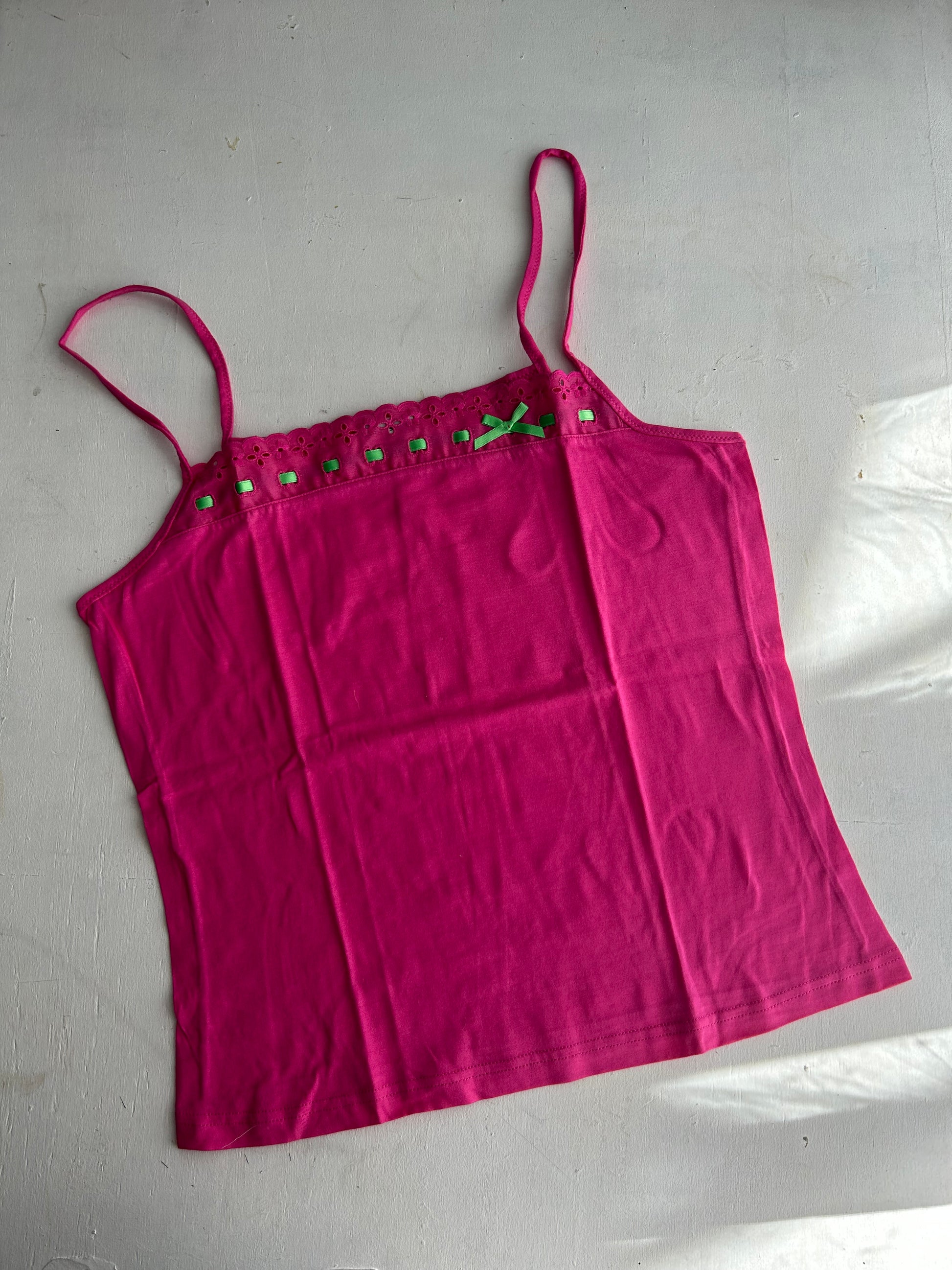 Pink cotton cami top (S/M)