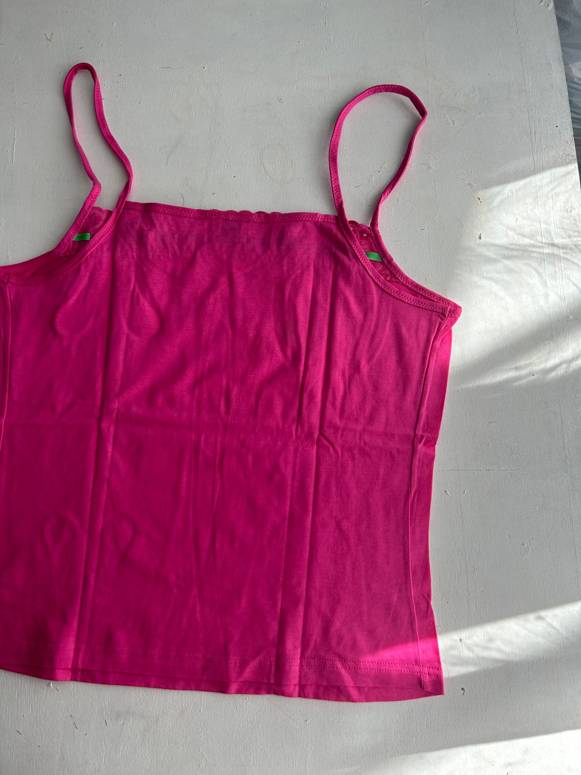 Pink cotton cami top (S/M)