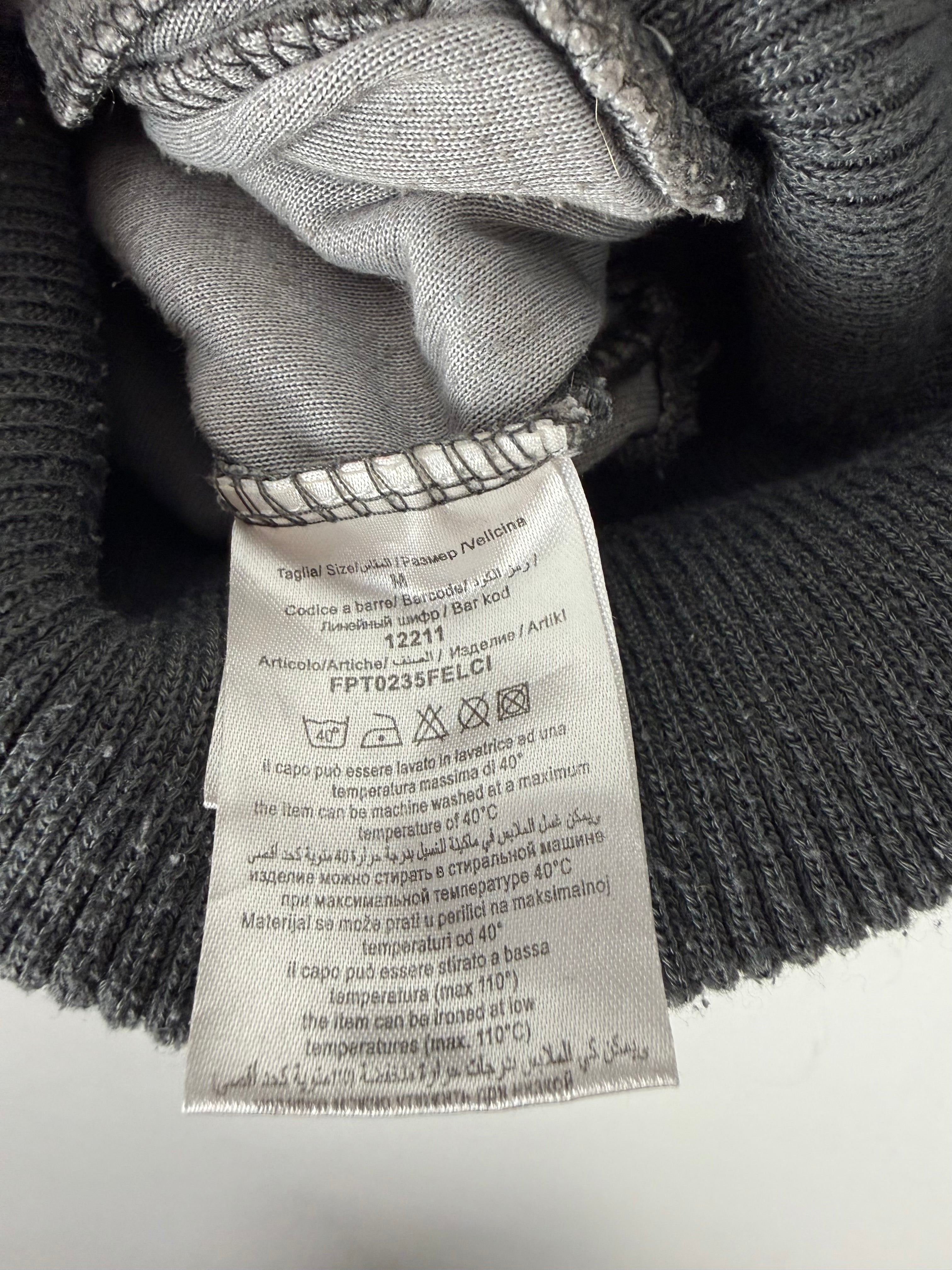 Grey velvet tight fit sweatshirt (M)
