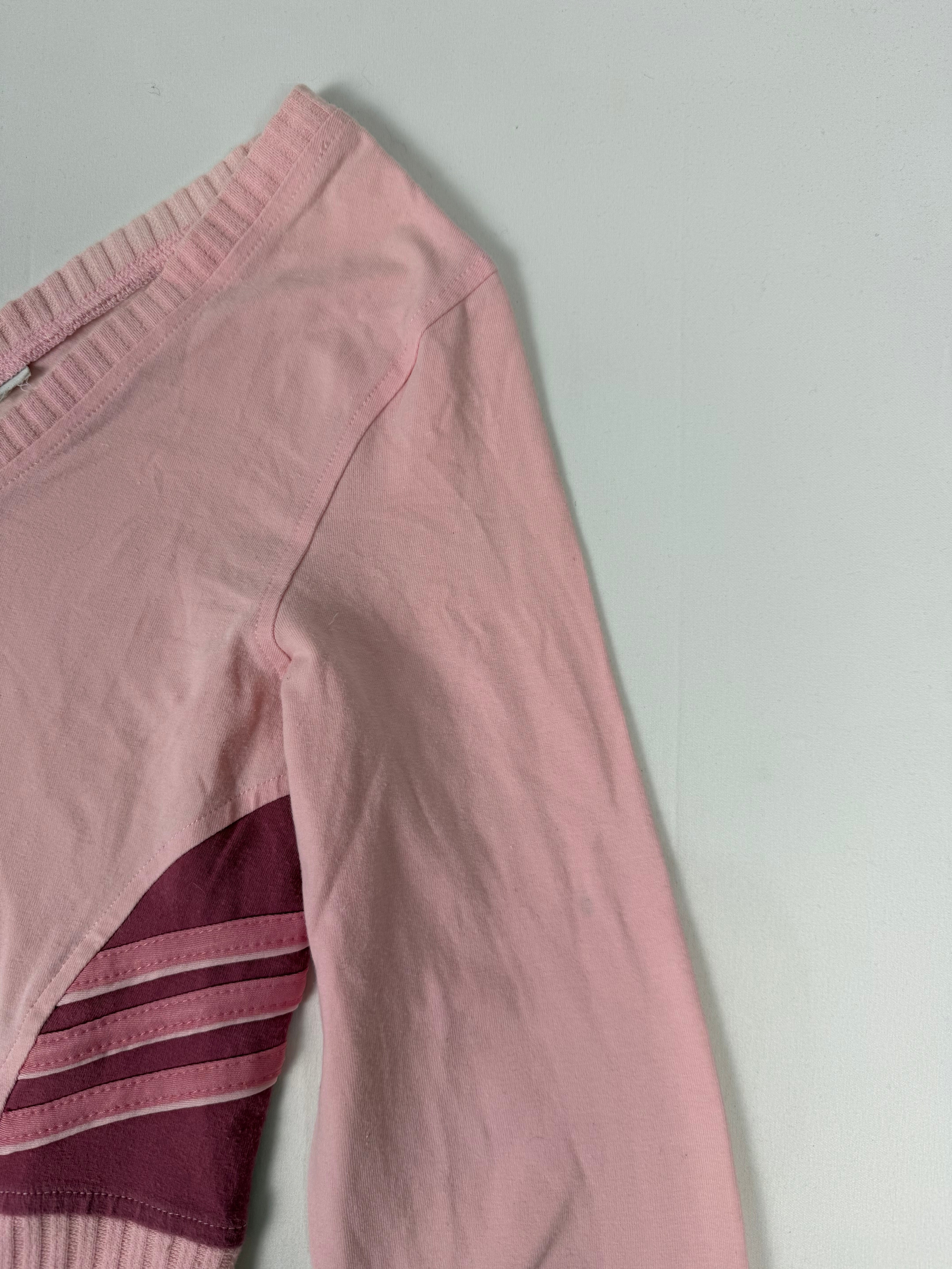 Pink embroidered logo sweatshirt (M)