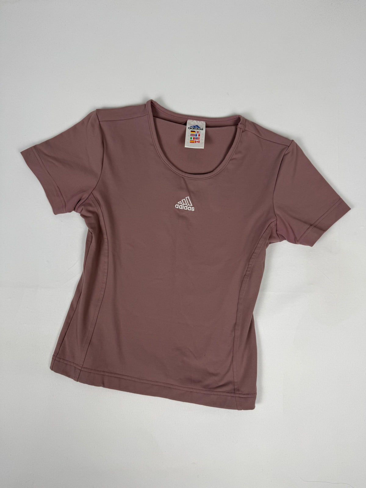 Brown activewear logo tee (S)