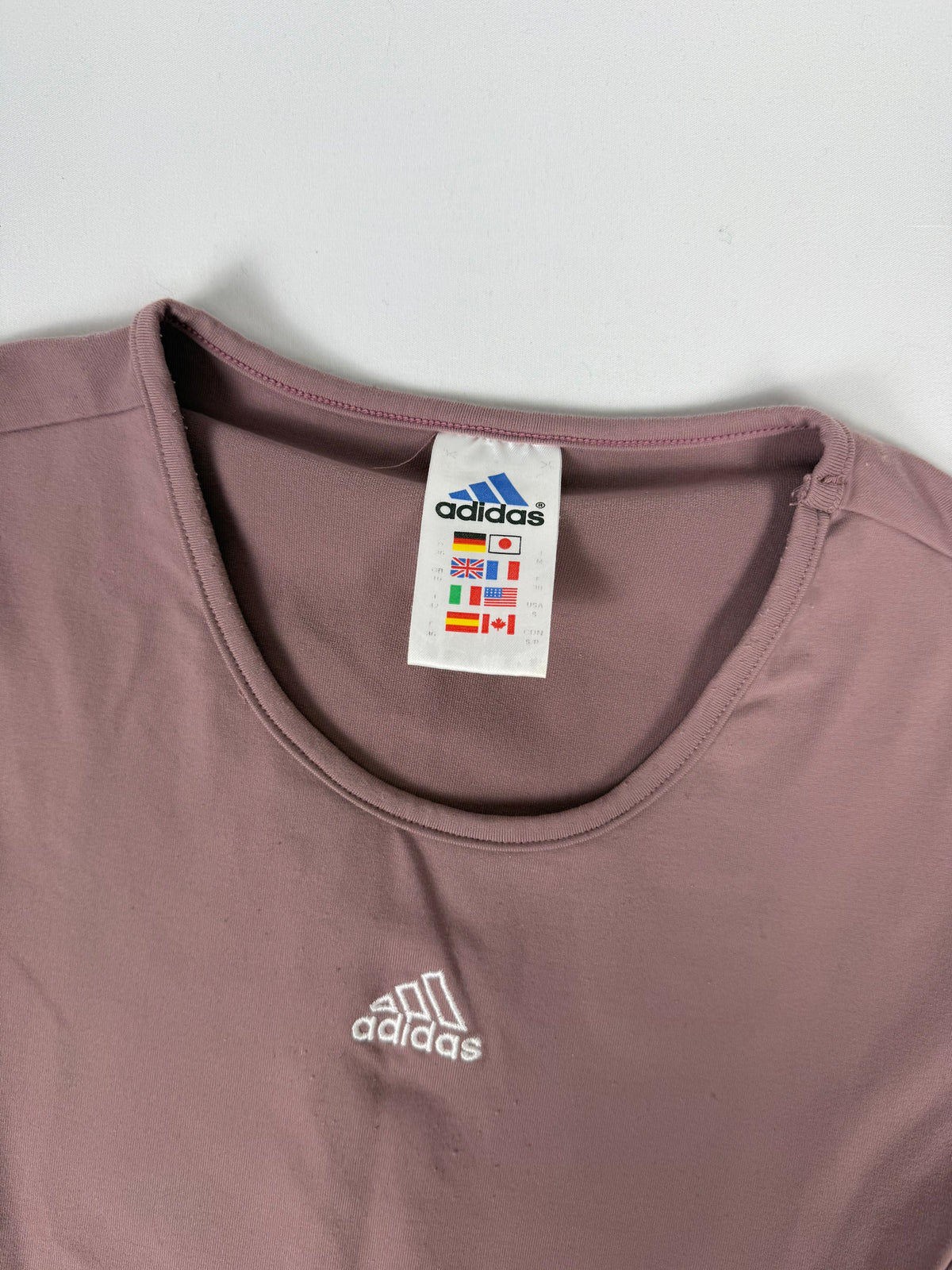 Brown activewear logo tee (S)