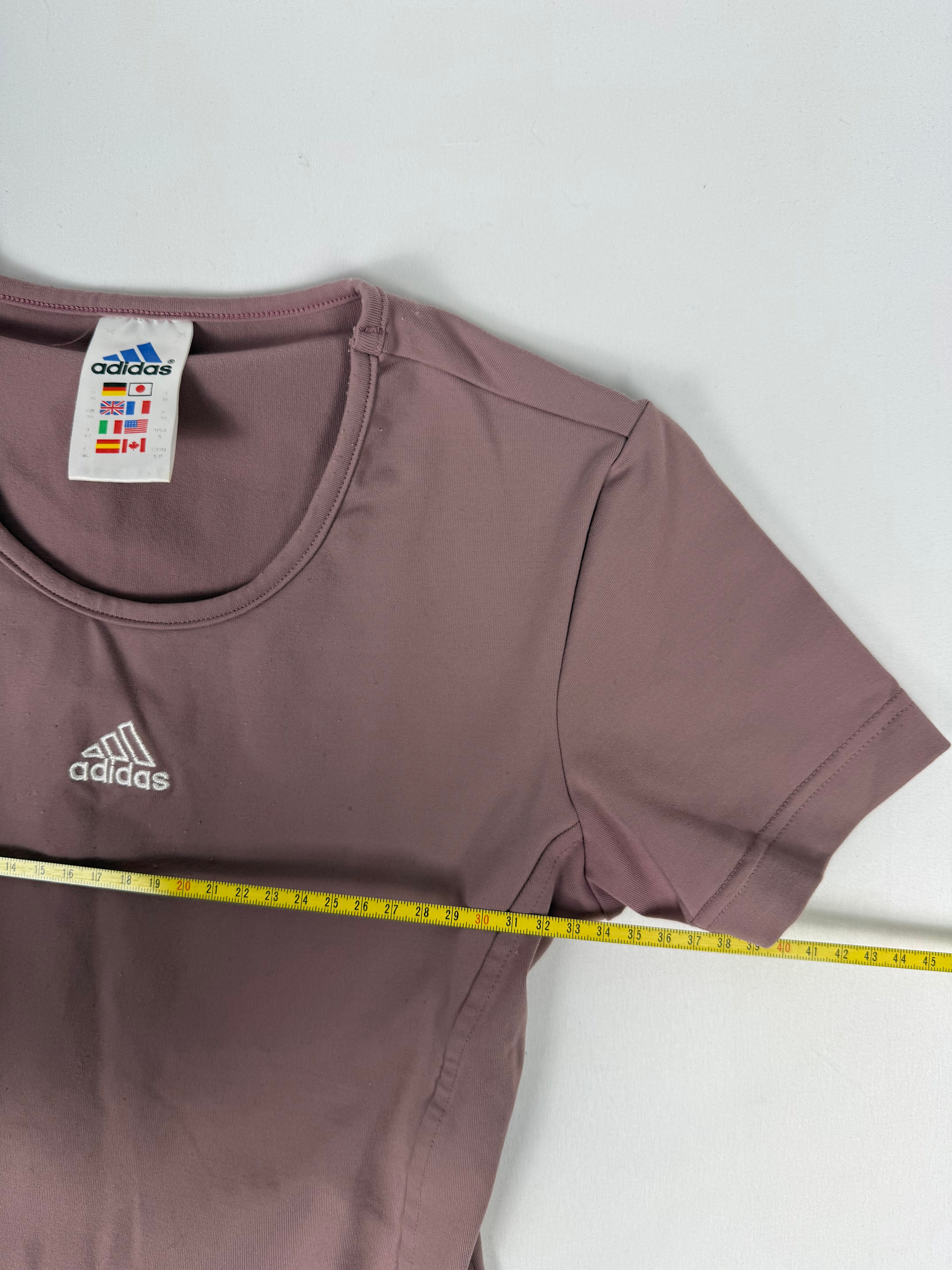 Brown activewear logo tee (S)