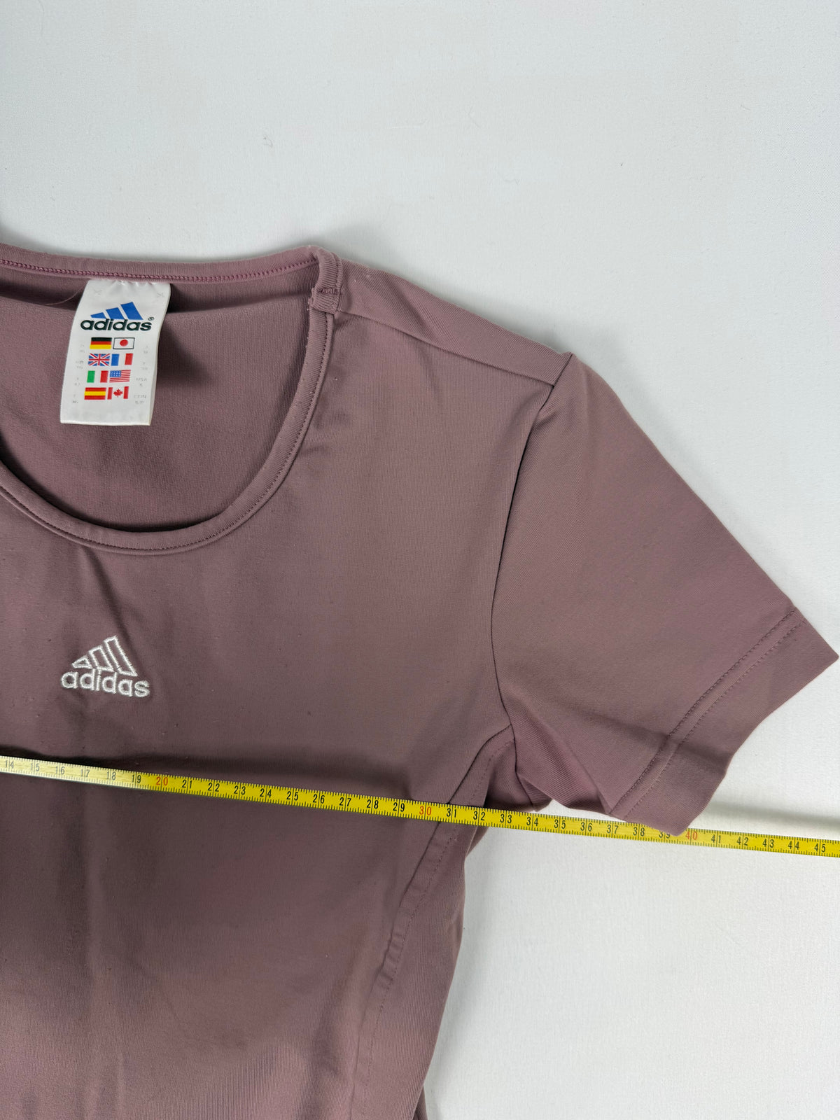 Brown activewear logo tee (S)