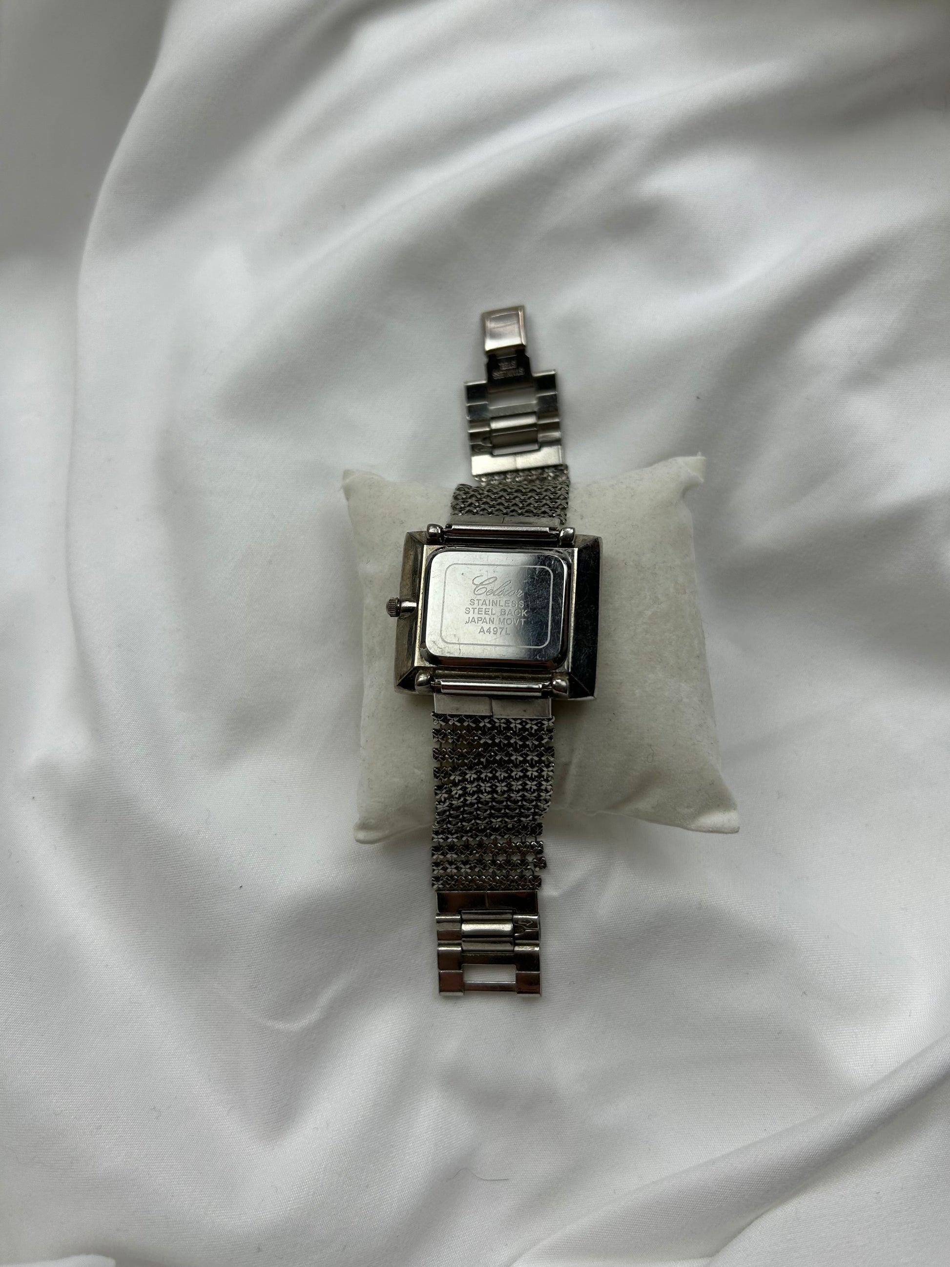 Vintage stainless steel silver watch jewelry