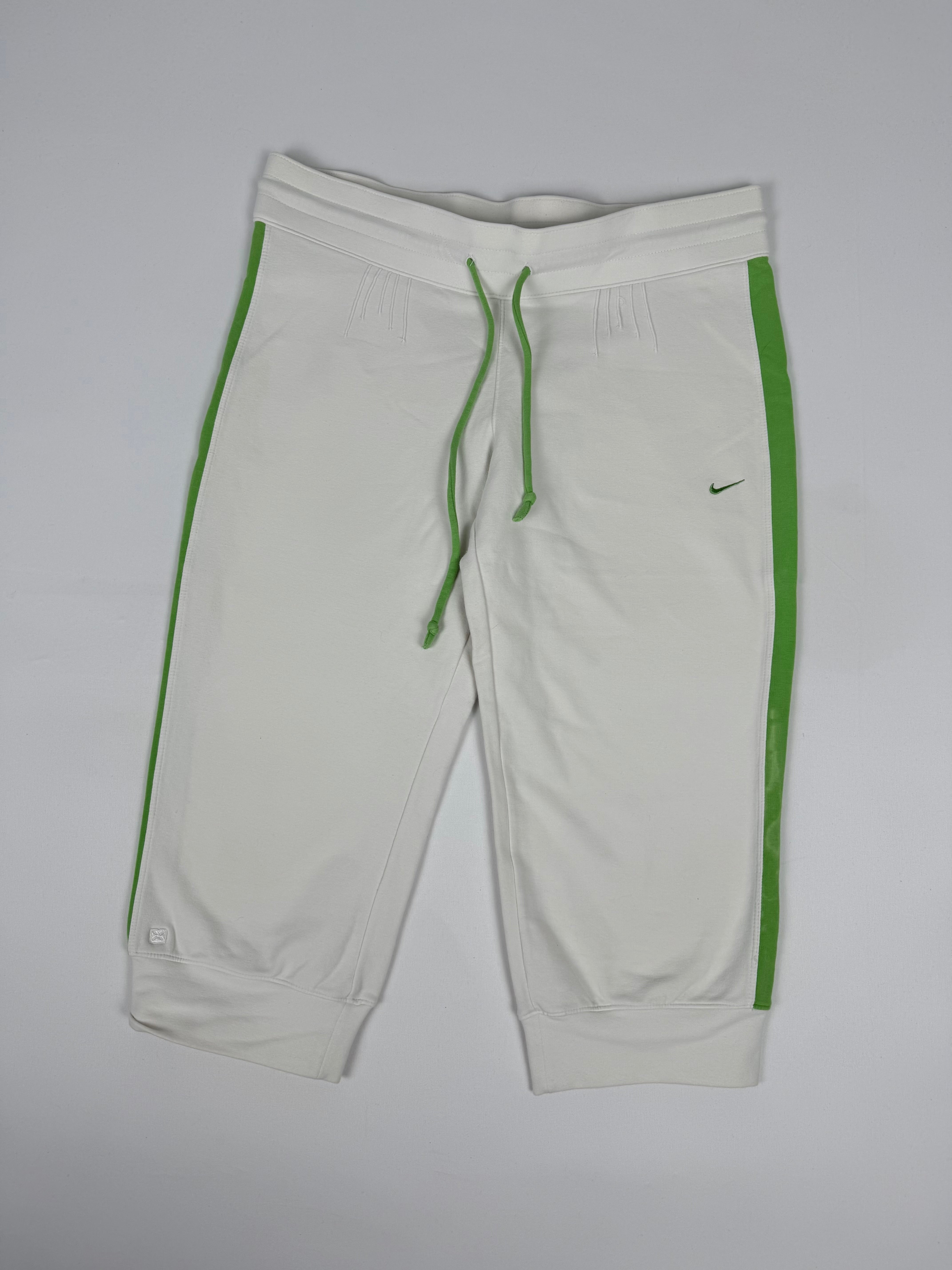White cotton capris pants (S)