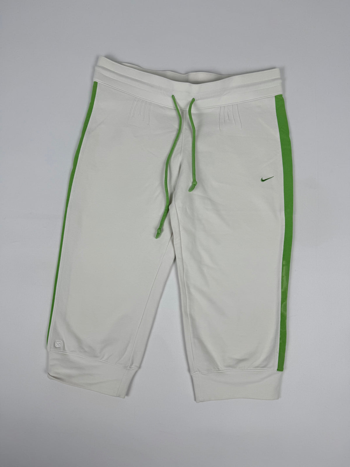 White cotton capris pants (S)