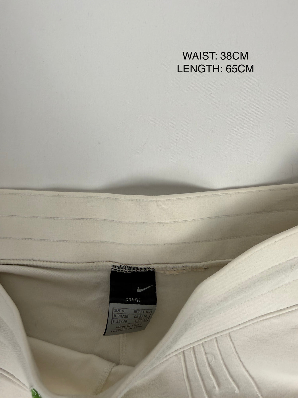 White cotton capris pants (S)