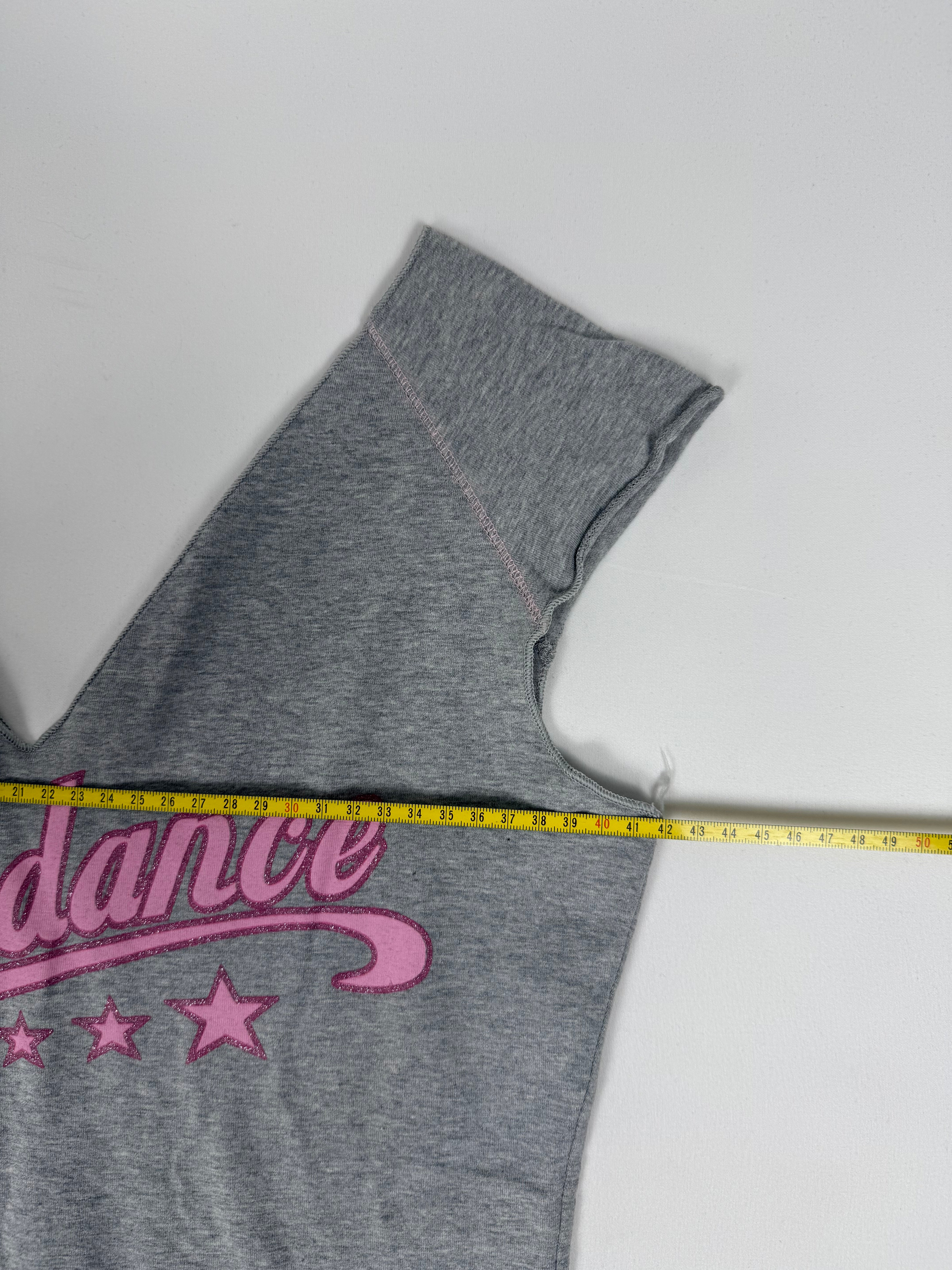 Grey cotton activewear top (M)