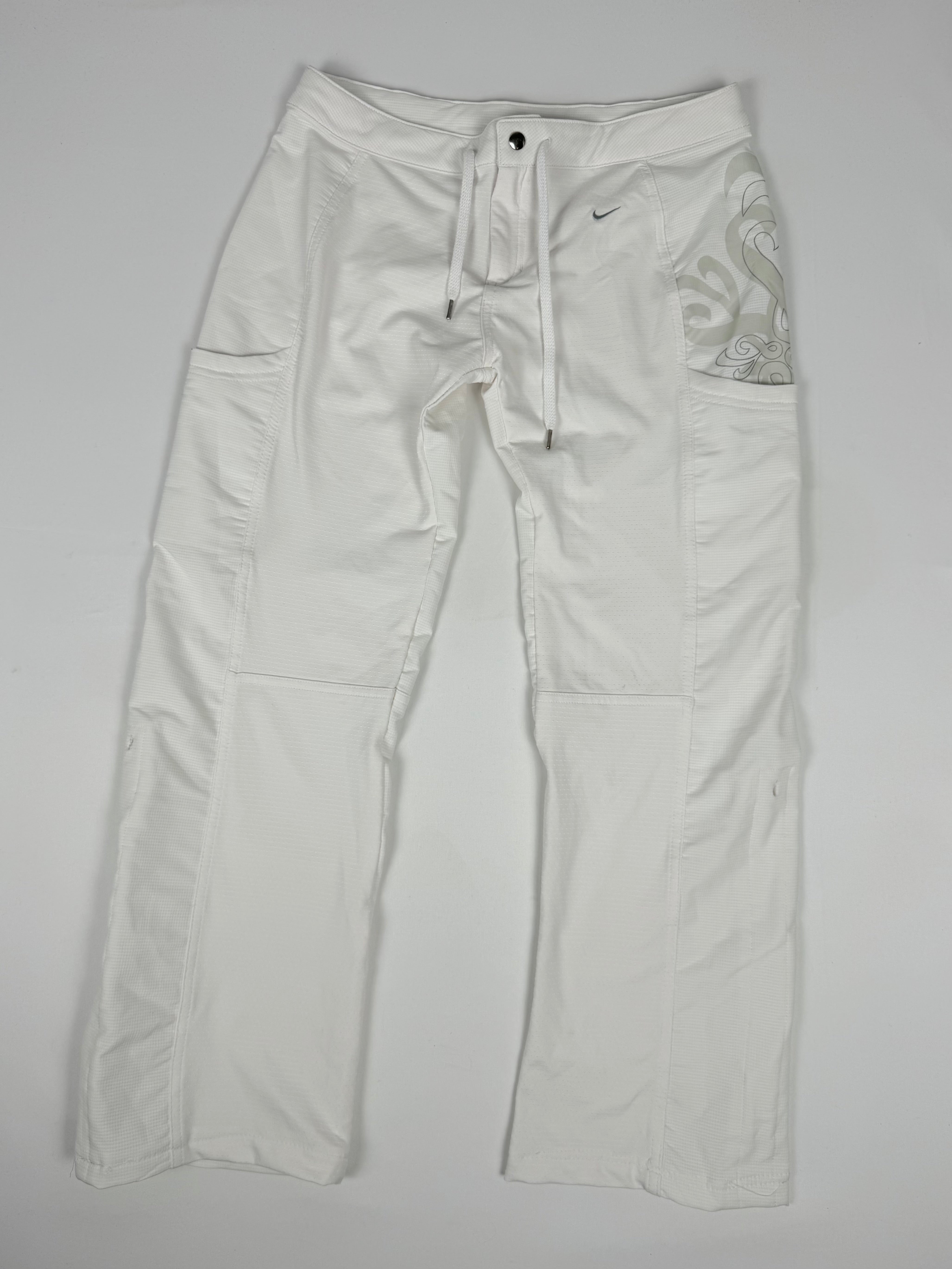 White low rise baggy pants (L)