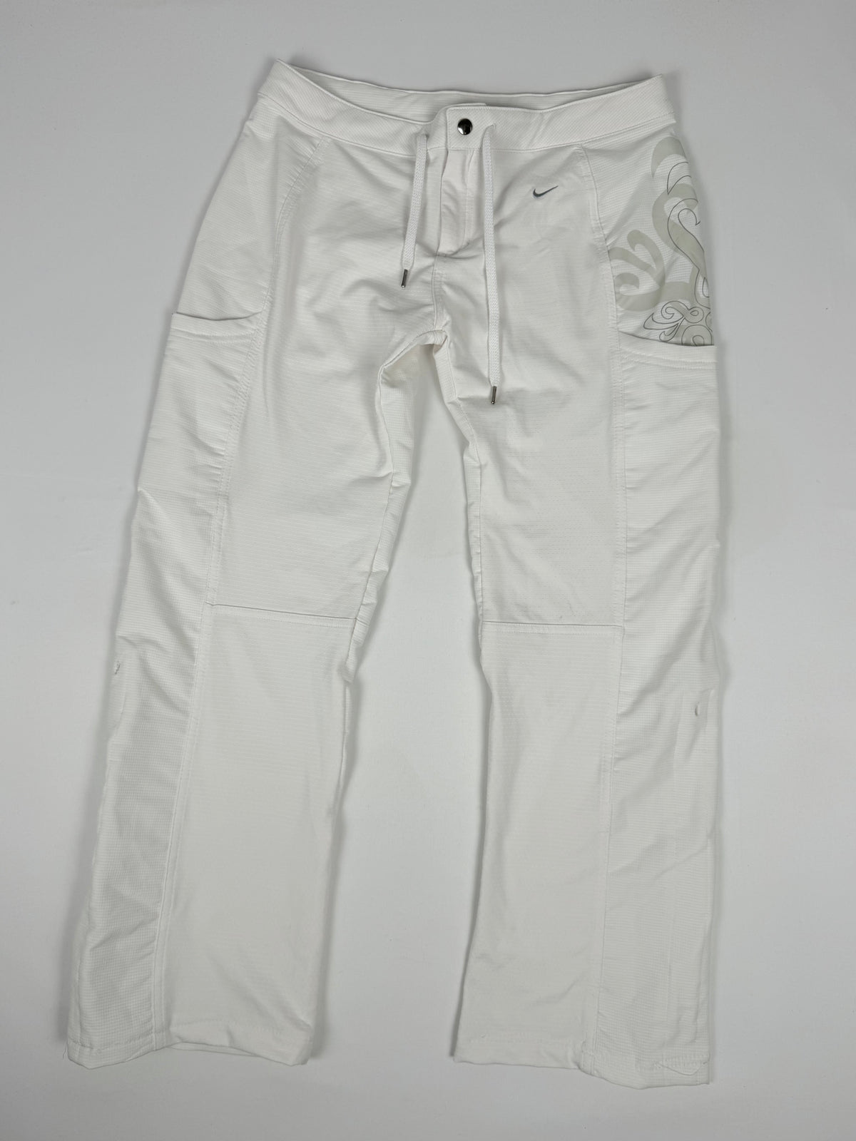 White low rise baggy pants (L)