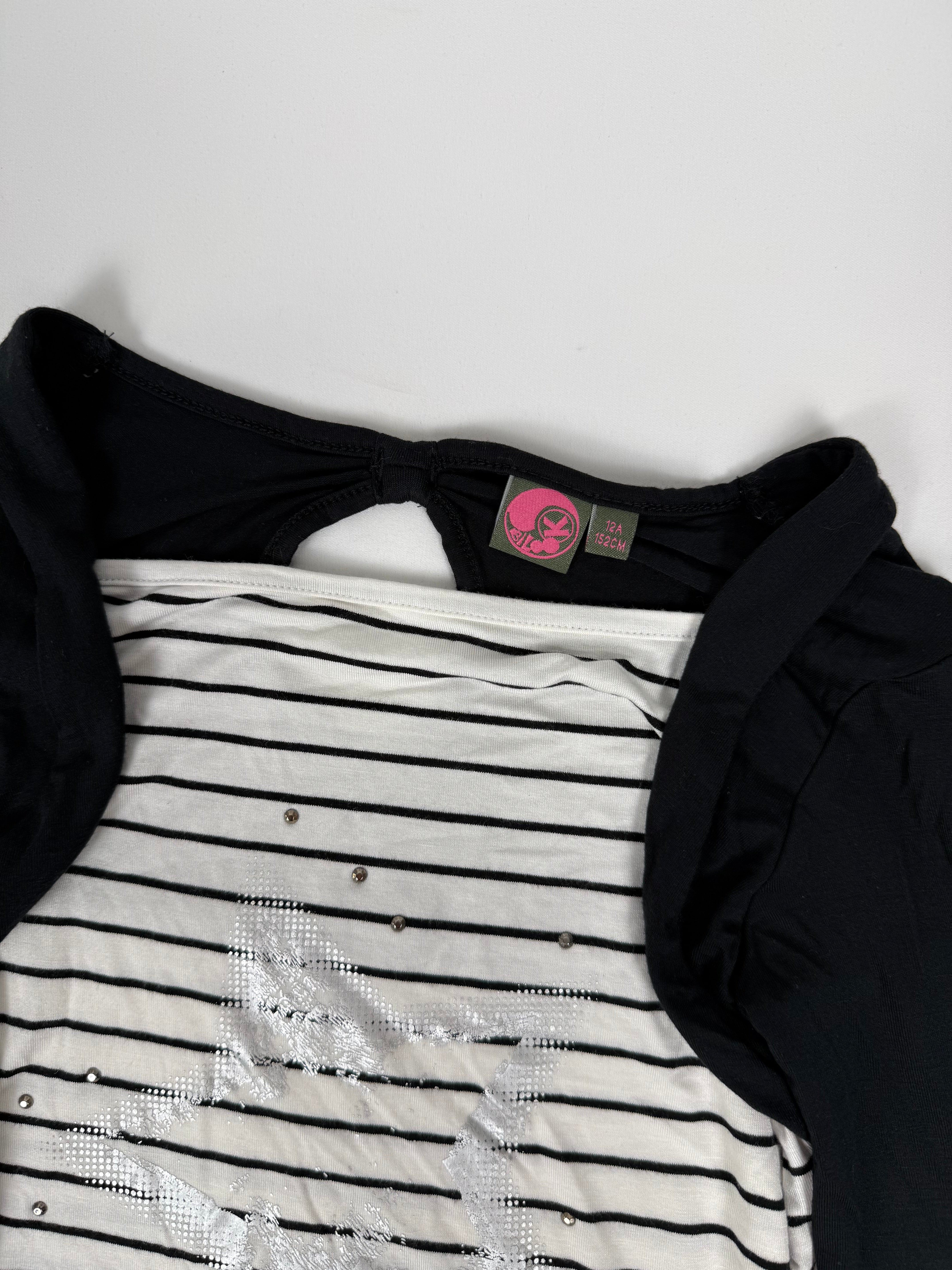 Black ultra stretchy long sleeves top (S)