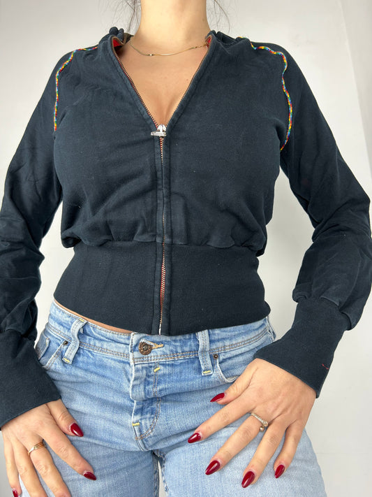 Black zip up sweatshirt (S)