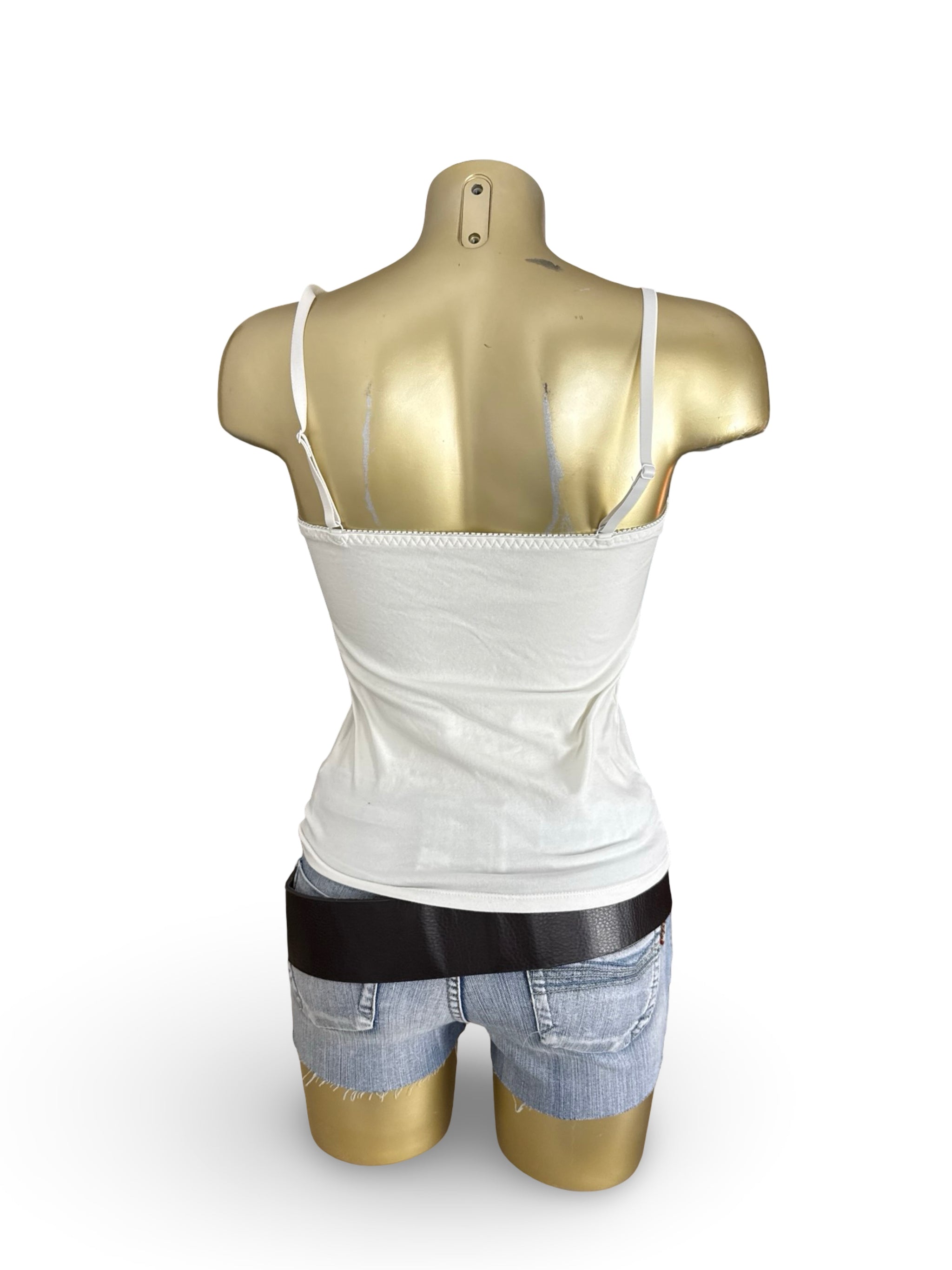 White cotton coquette cami top (M)