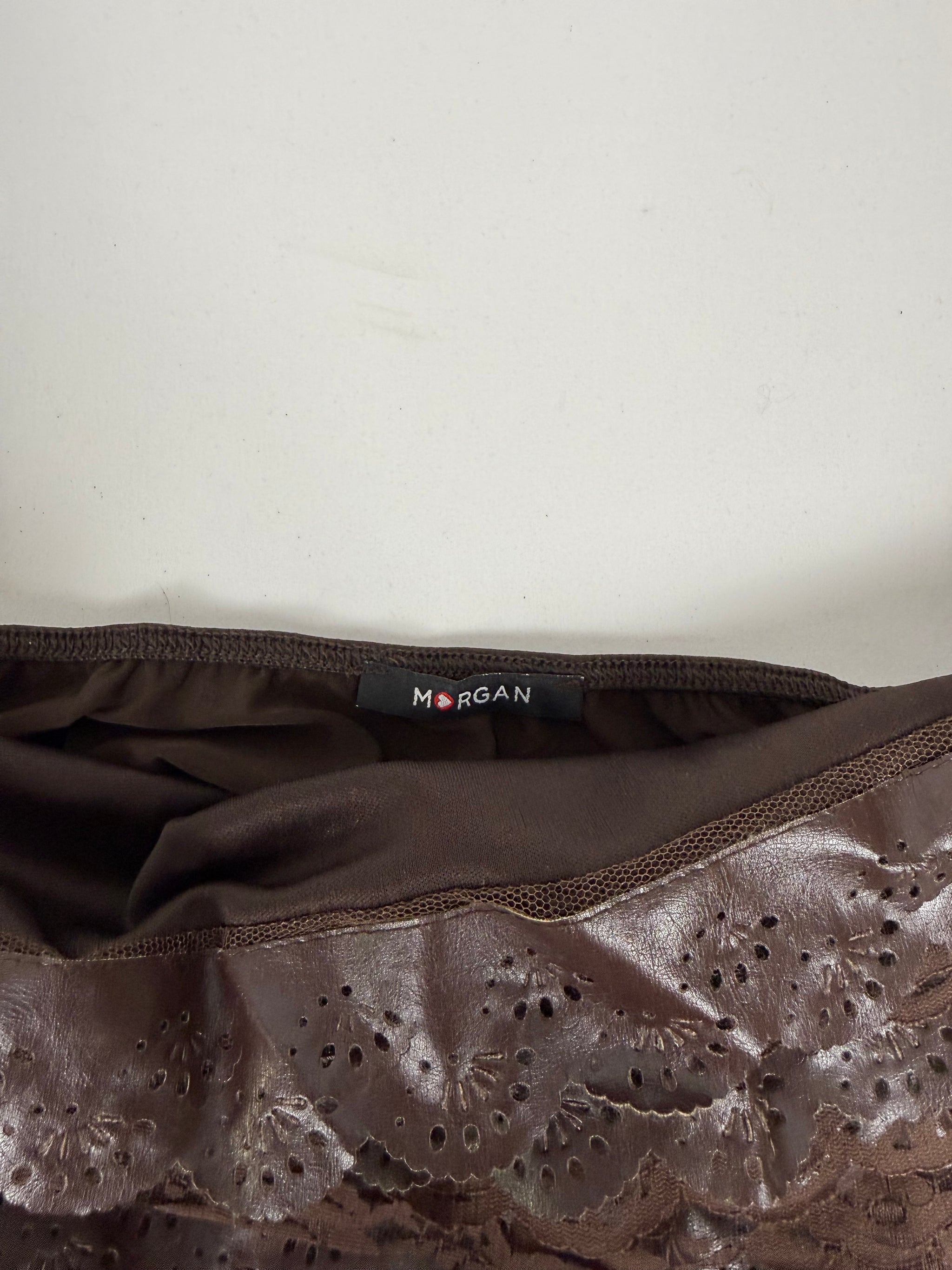 Brown tight fit tube top (S)