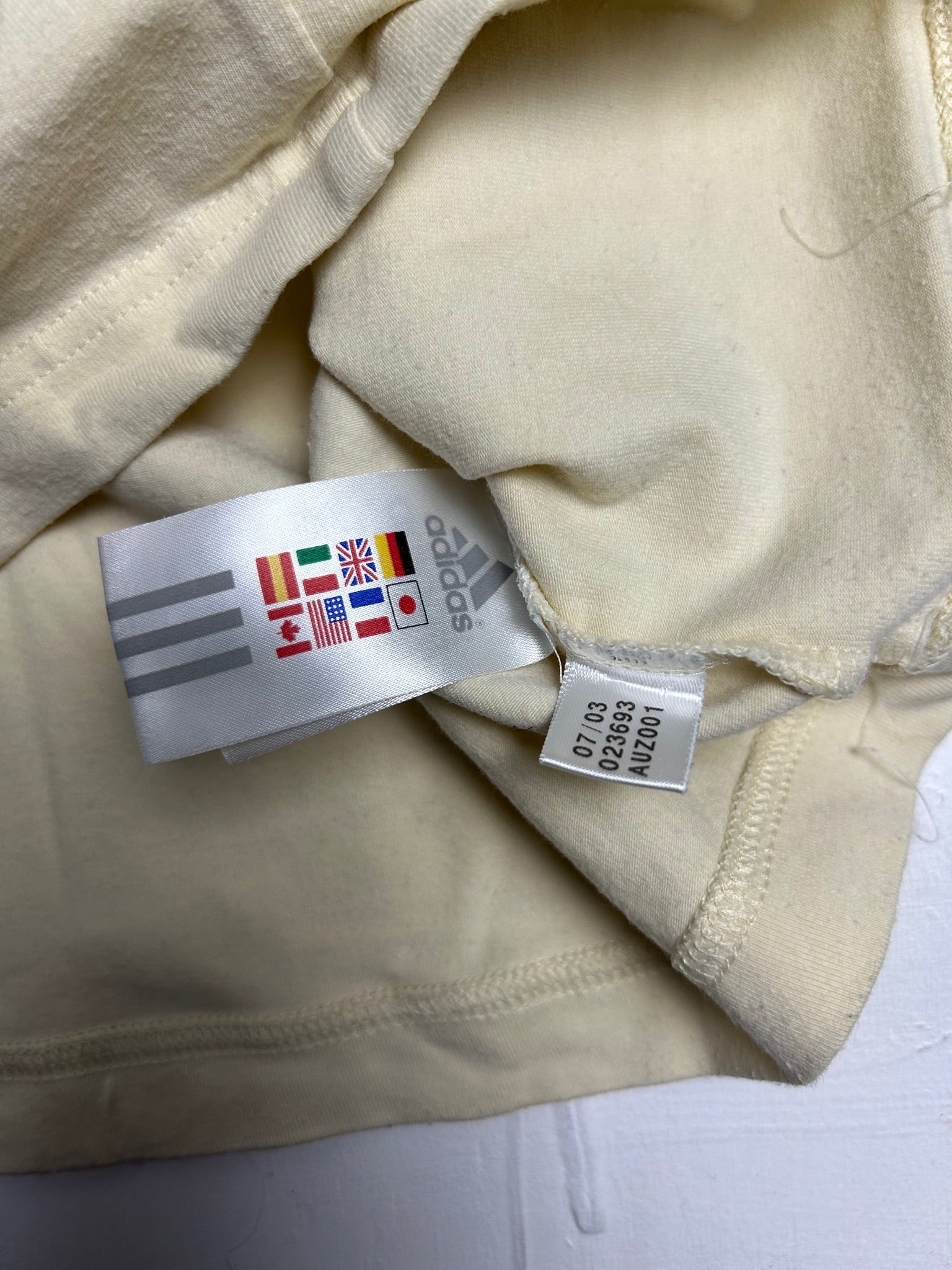 Beige striped cotton tee (L)