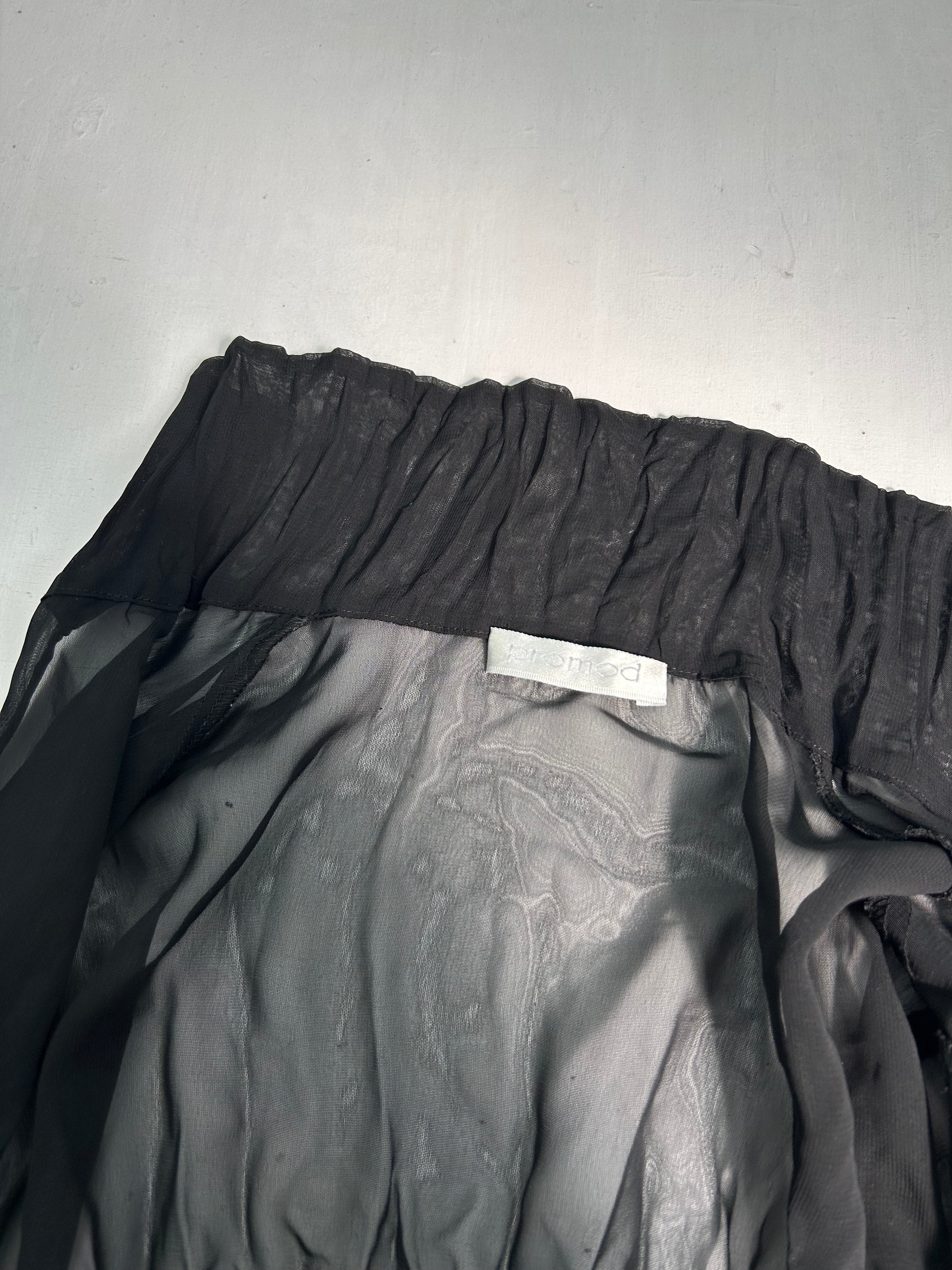 Black mesh see trough  long sleeves shirt (M)