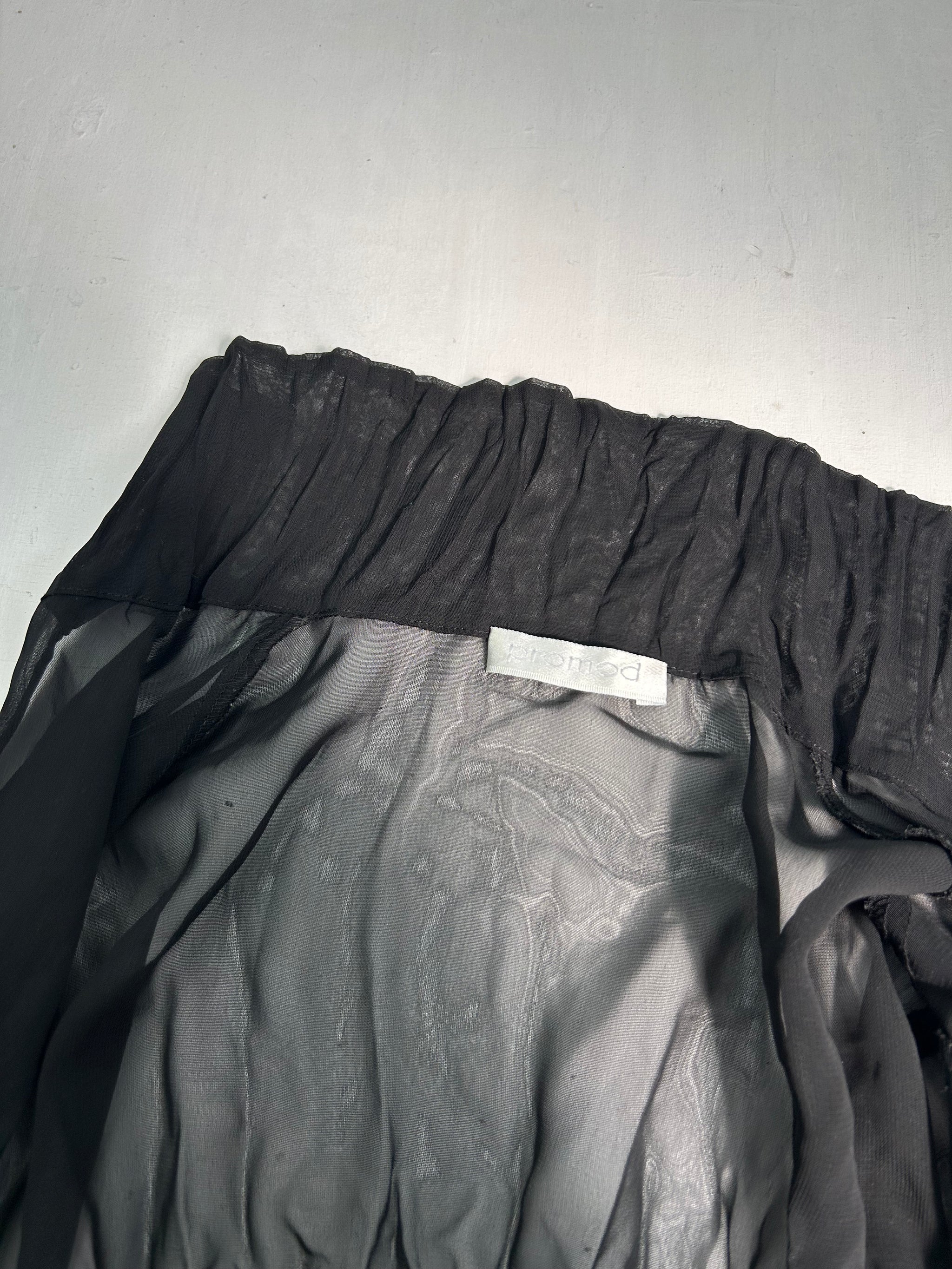 Black mesh see trough  long sleeves shirt (M)