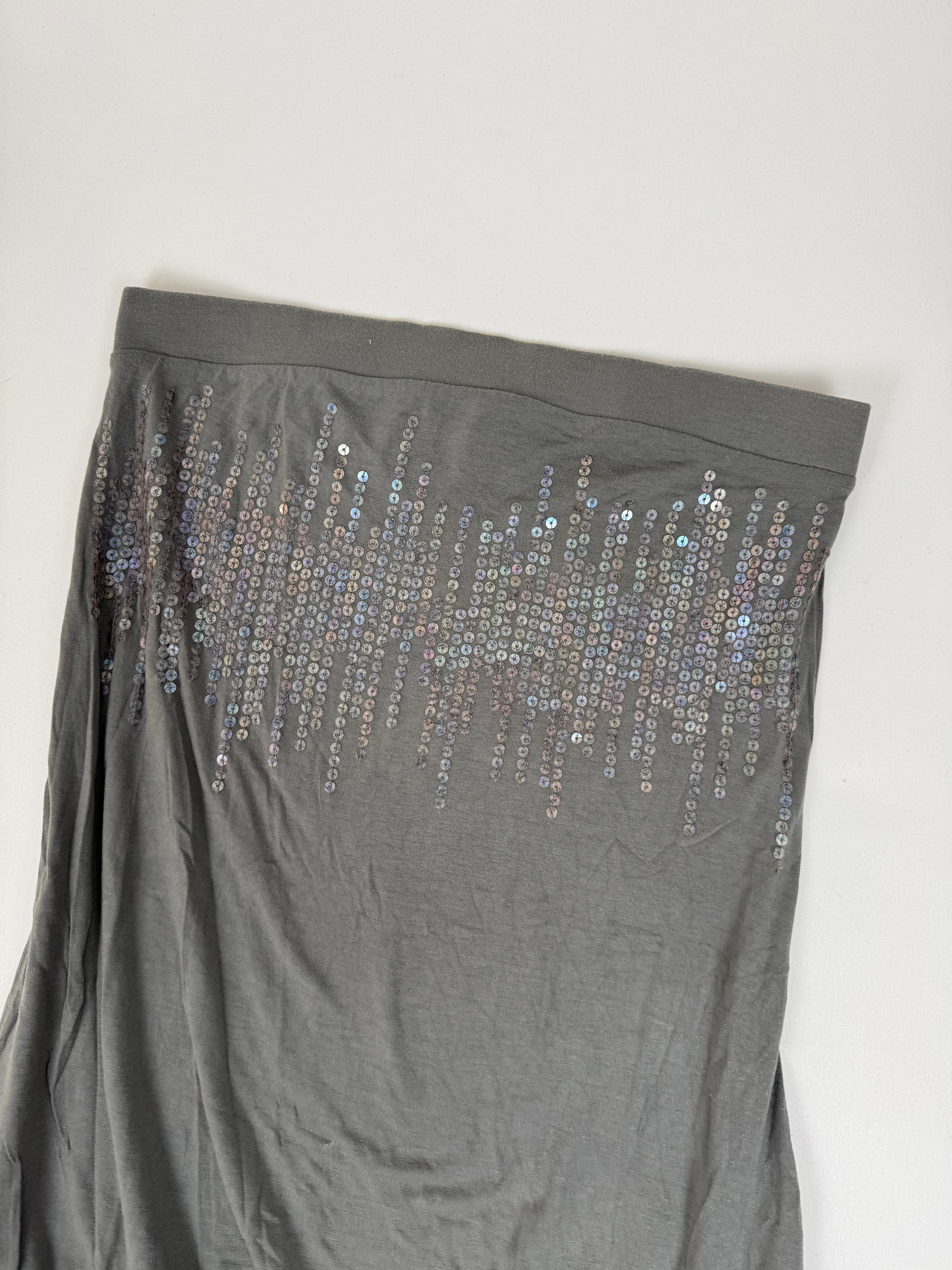 Grey sequins tube top (S)