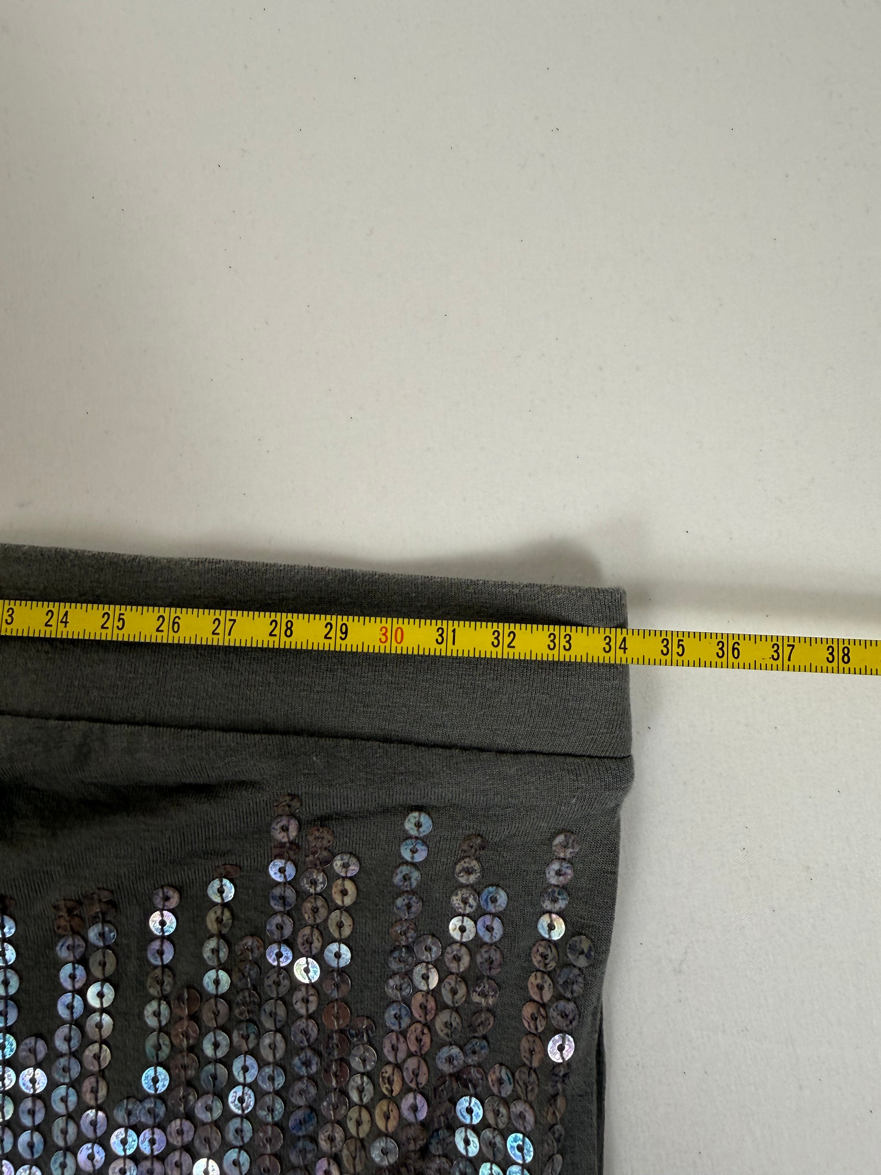 Grey sequins tube top (S)