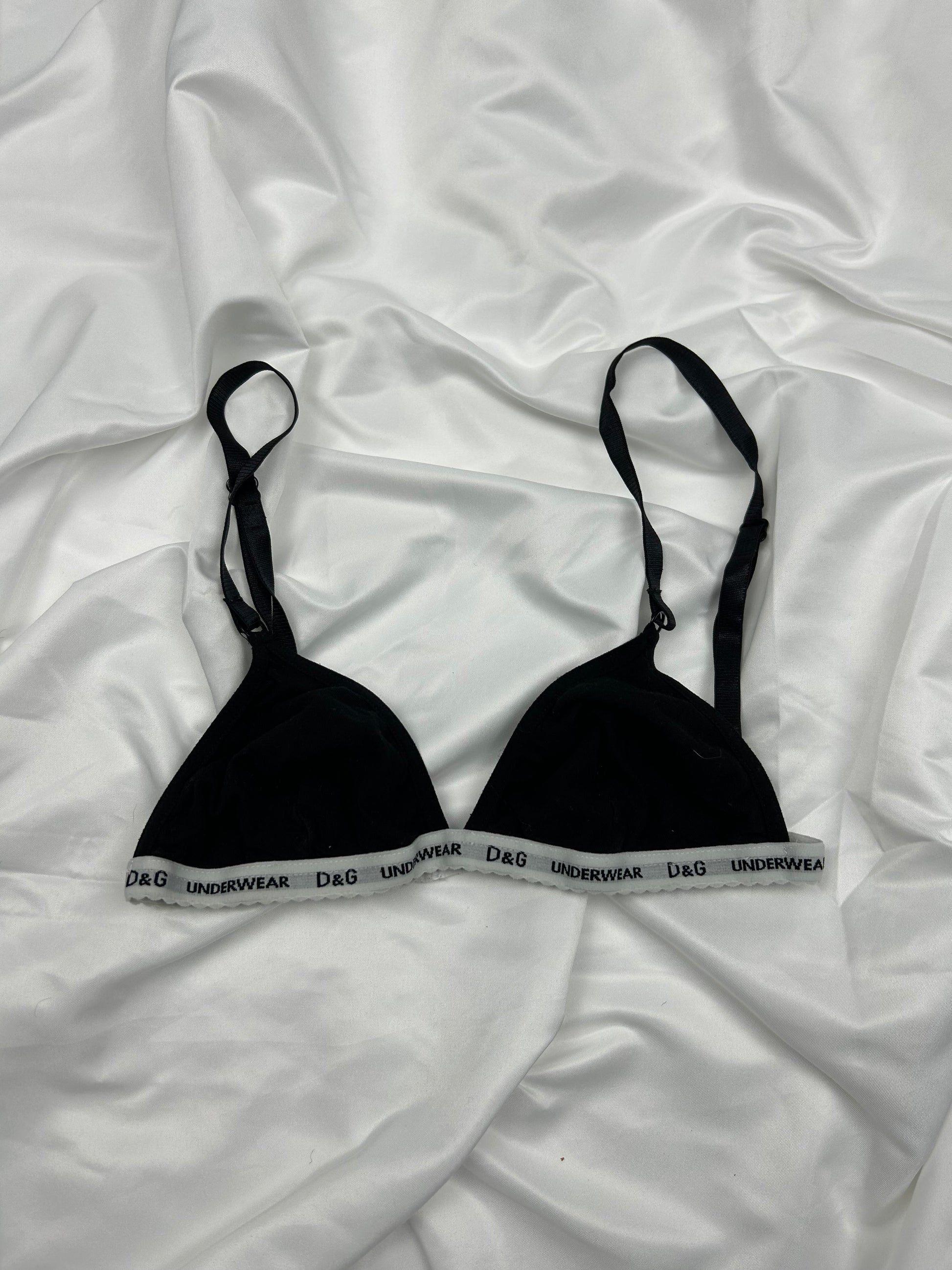 Cotton logo band bralette