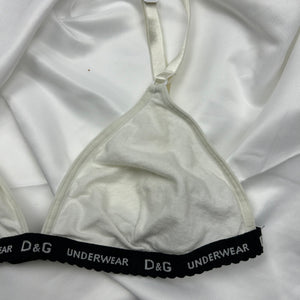 Cotton logo band bralette