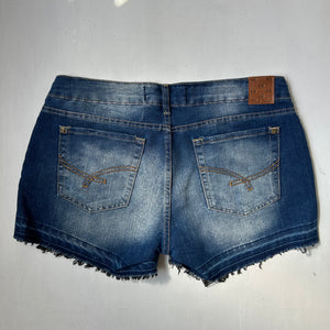 Blue denim  low rise mini short (XL)
