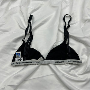 Cotton logo band bralette