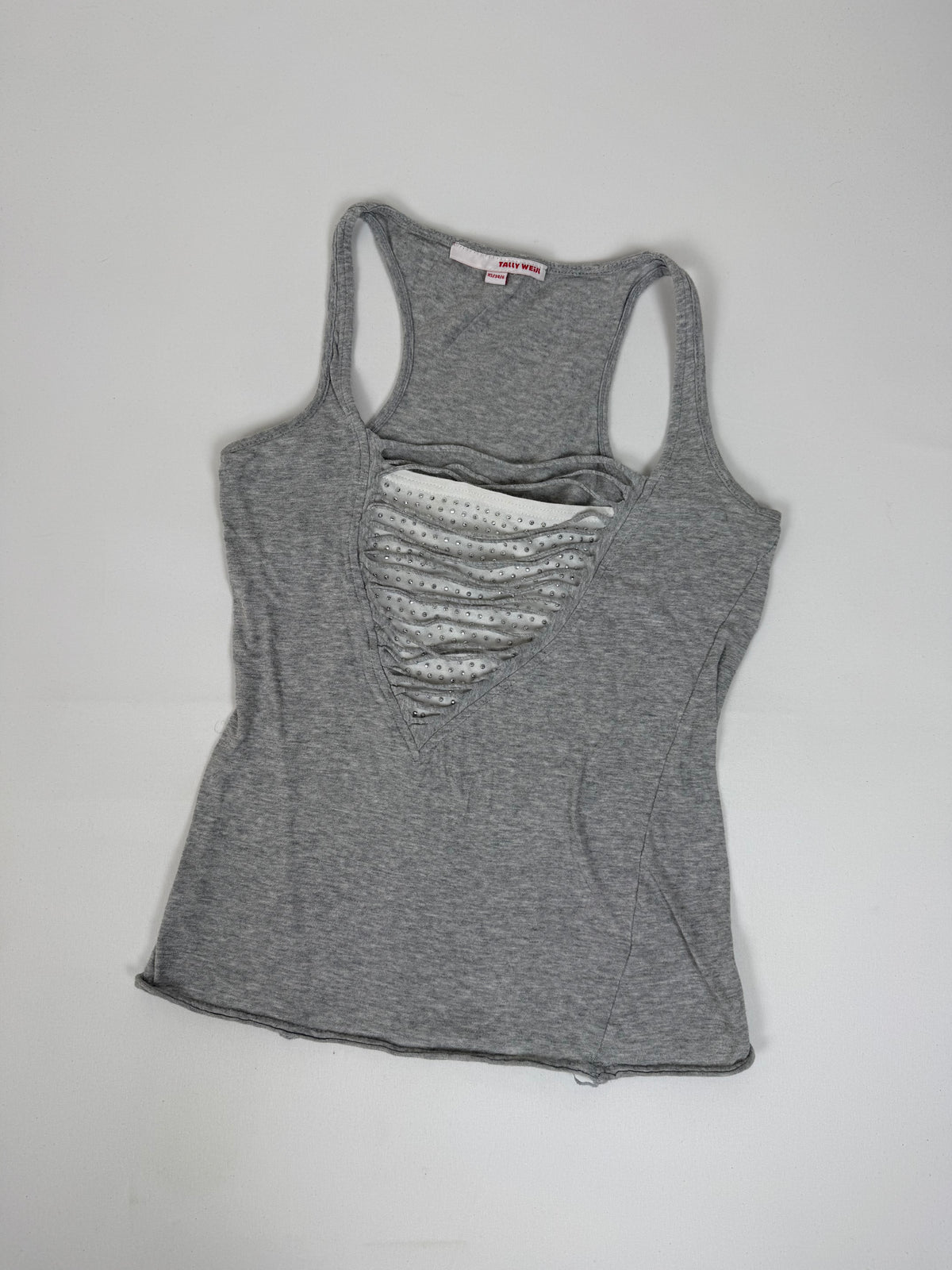 Grey cotton tank top (S)