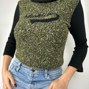 Khaki turtleneck jumper (XS)